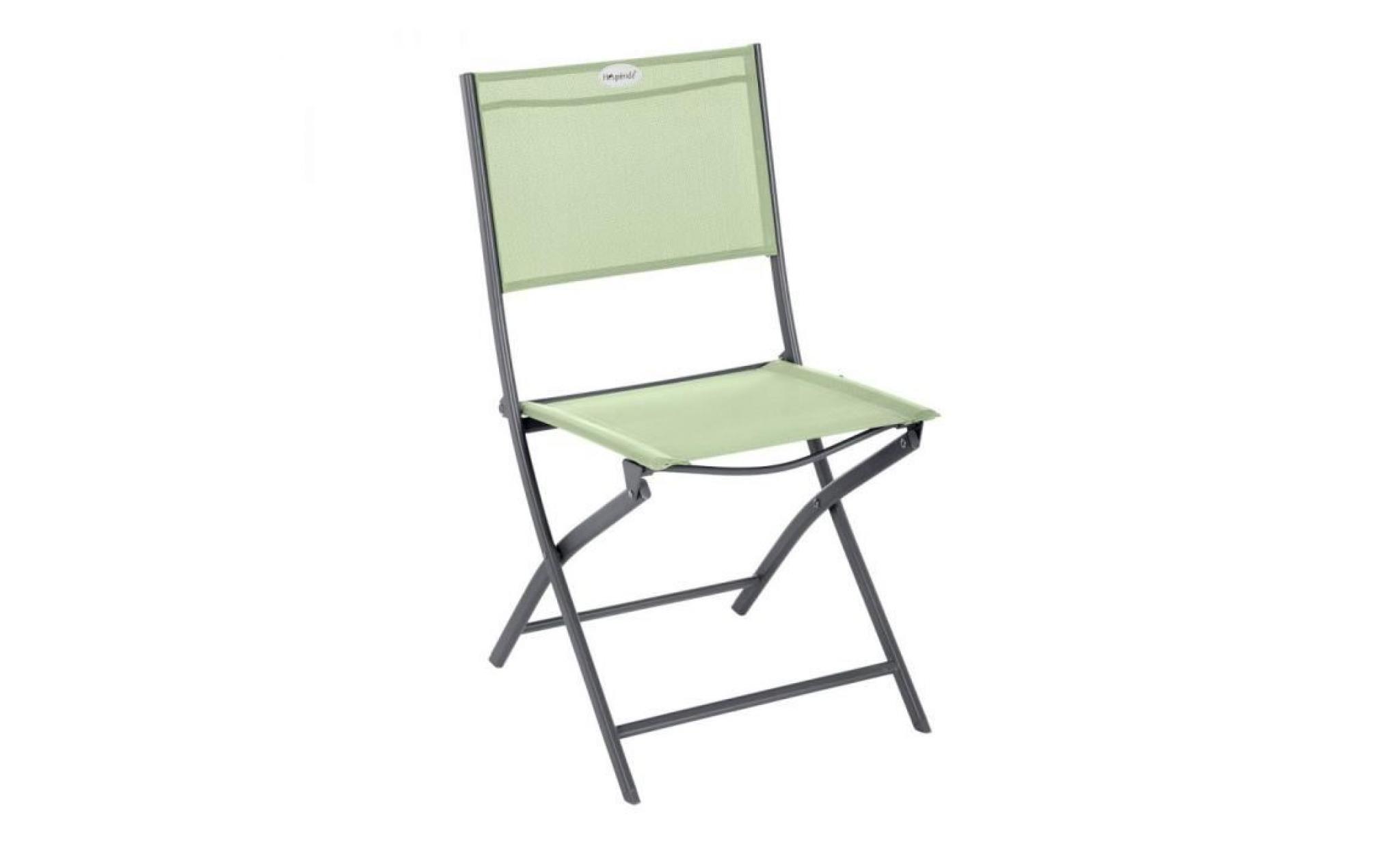 chaise pliante extérieur modula amande/graphite hespéride