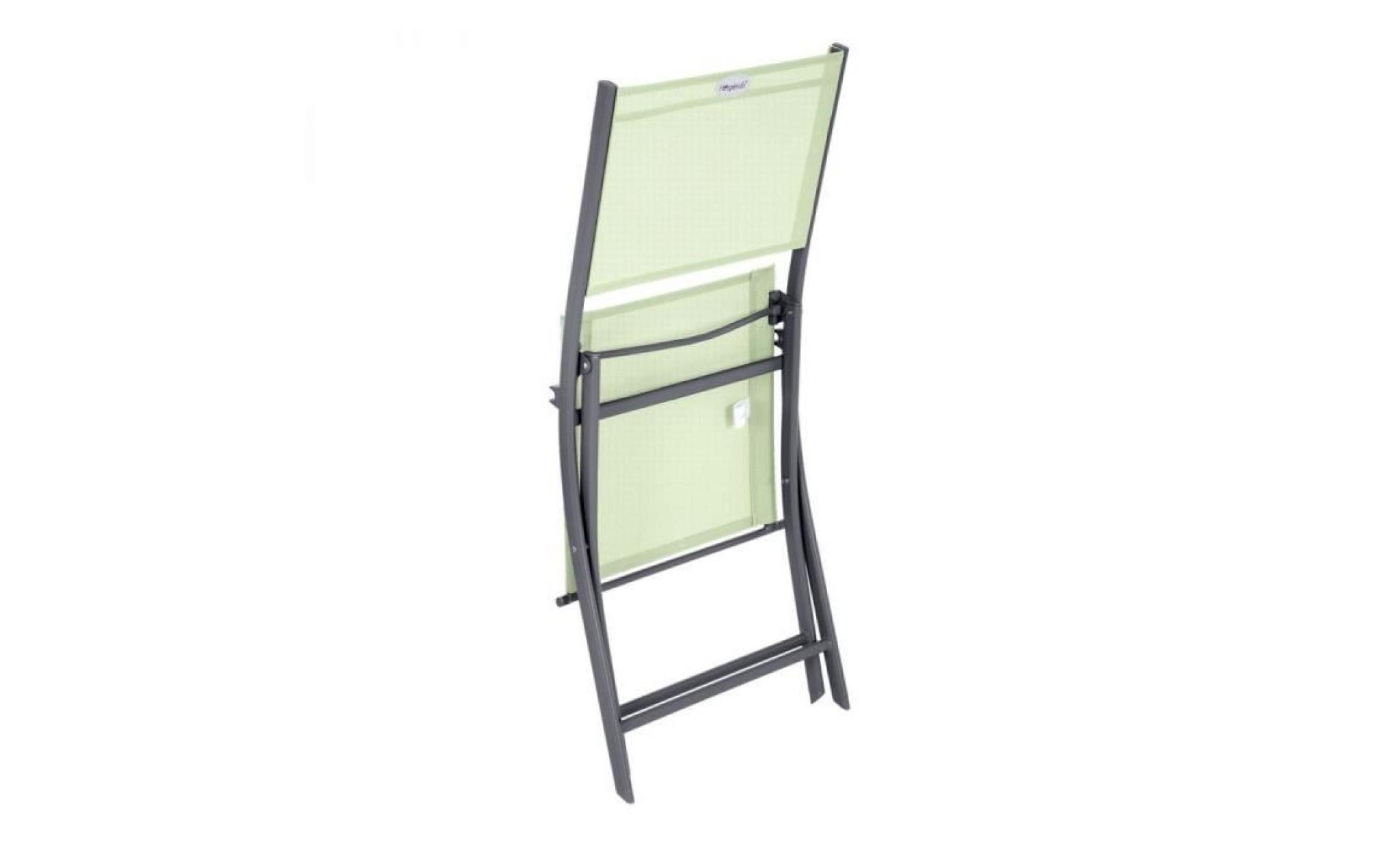 chaise pliante extérieur modula amande/graphite hespéride pas cher