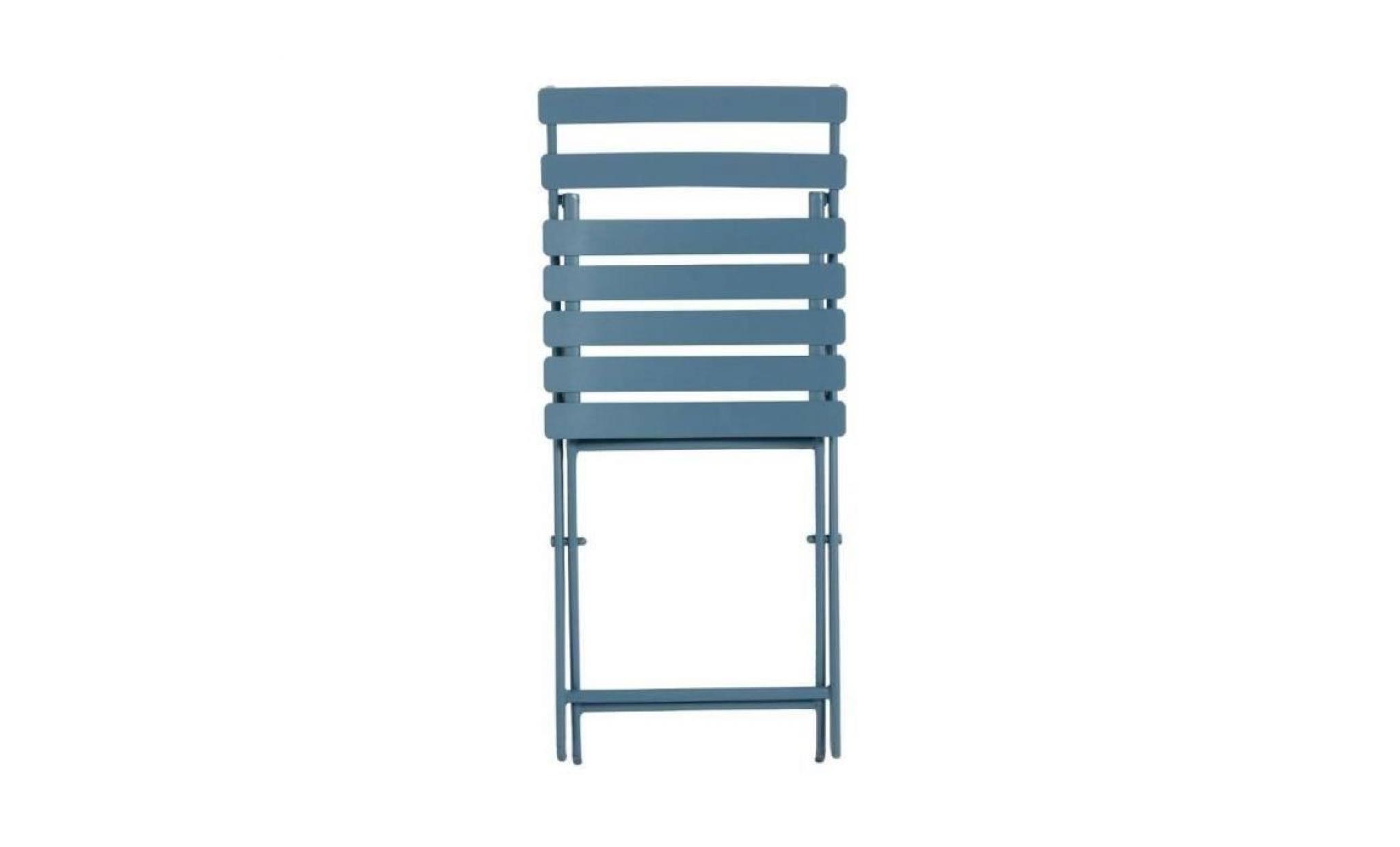 chaise pliante greensboro hesperide bleu orage pas cher