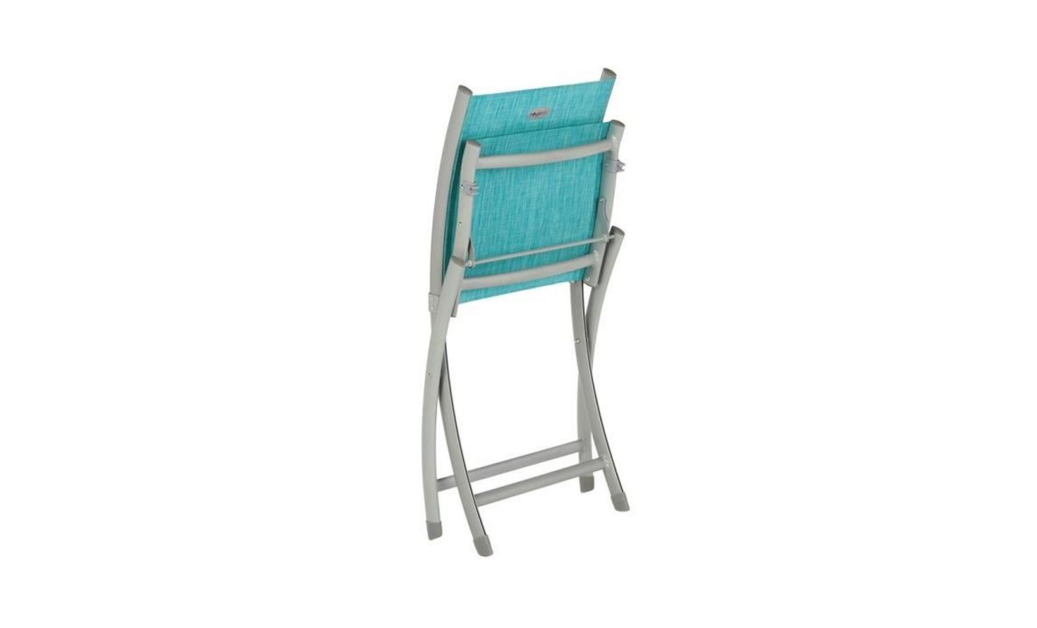 chaise pliante livourne hespéride bleu lagon chiné pas cher