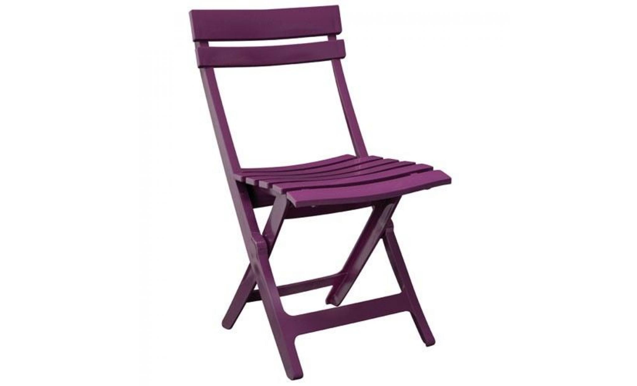 chaise pliante miami   purple grosfillex pas cher