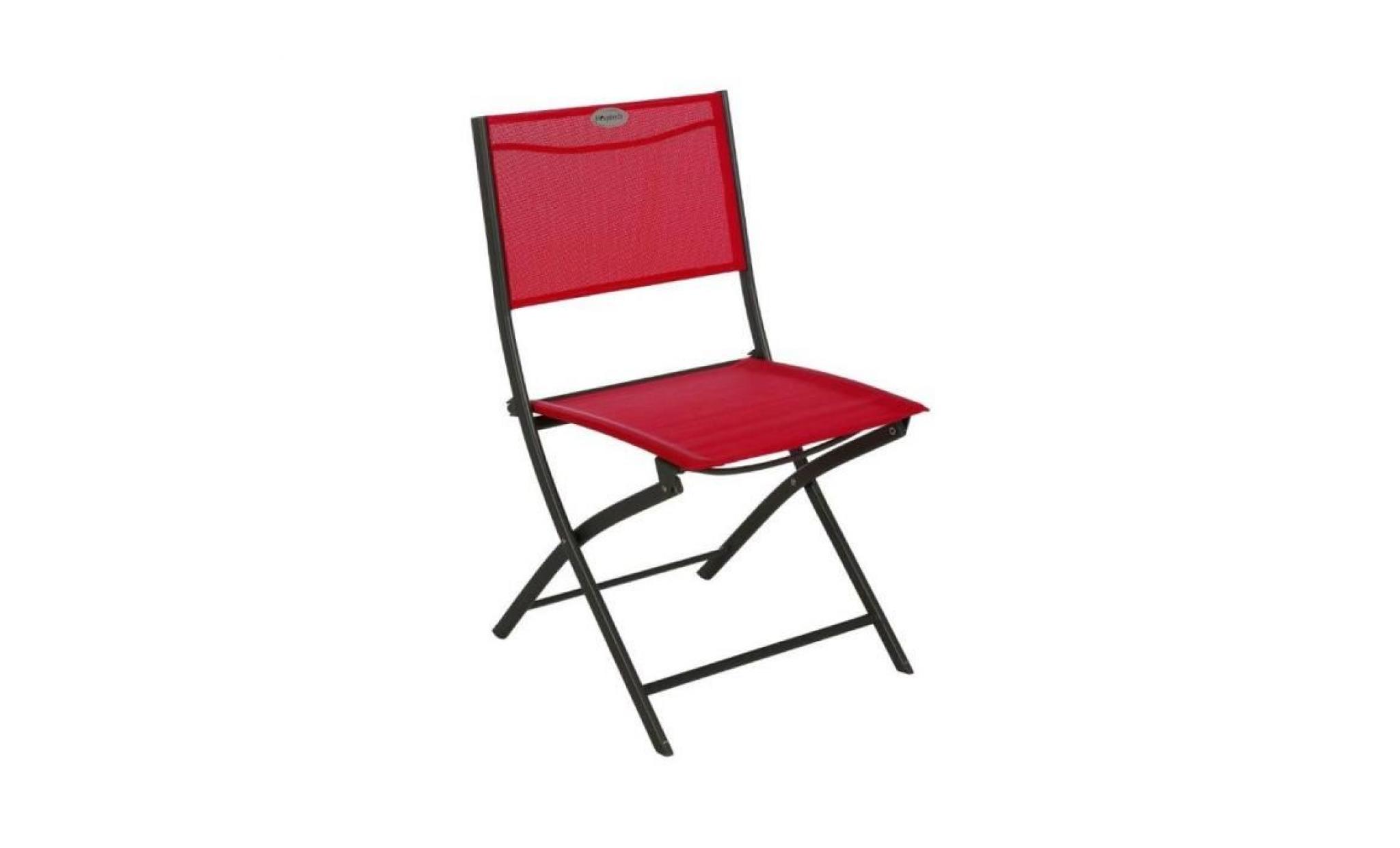chaise pliante modula hesperide graphite/framboise