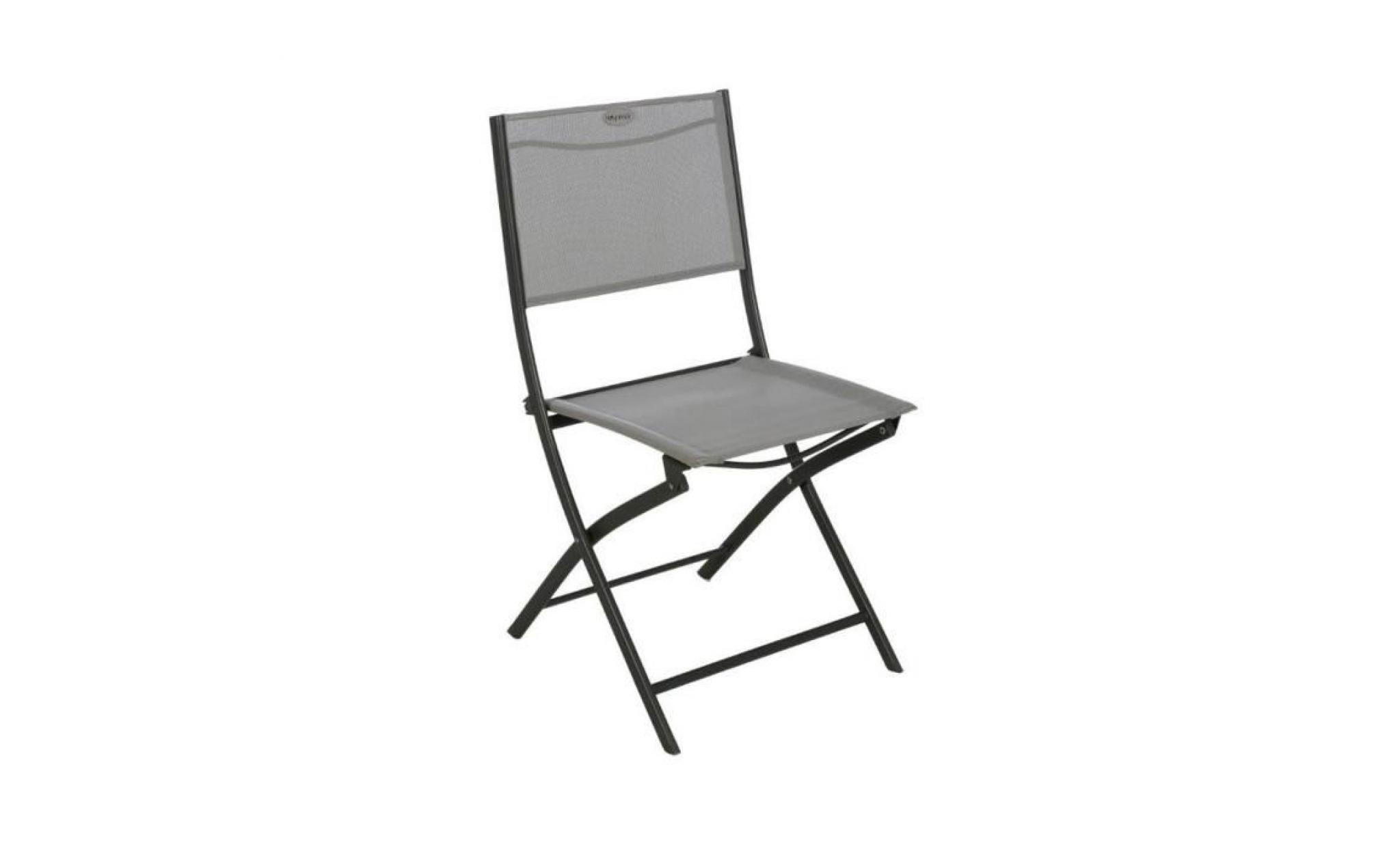 chaise pliante modula hesperide graphite/galet