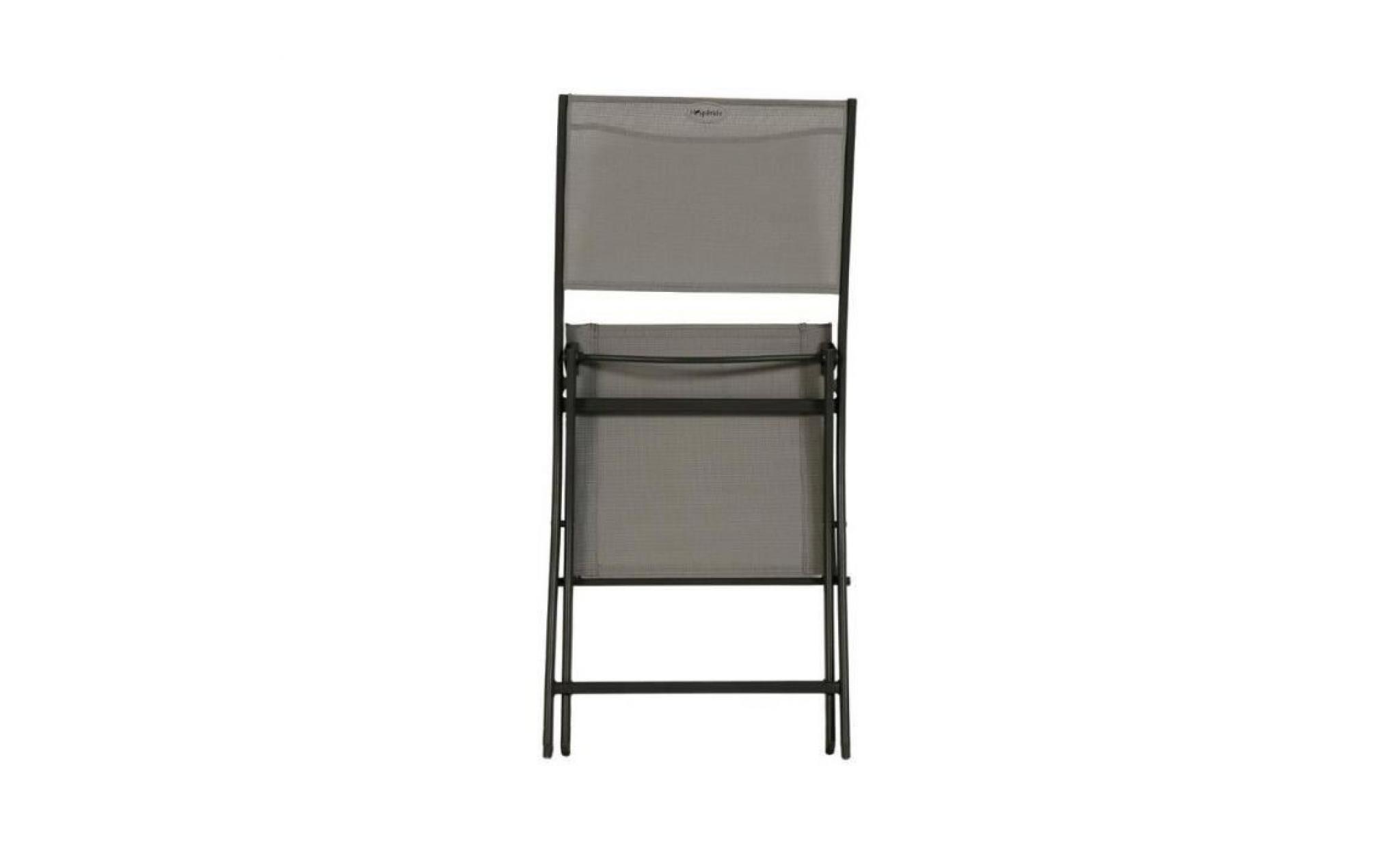 chaise pliante modula hesperide graphite/galet pas cher