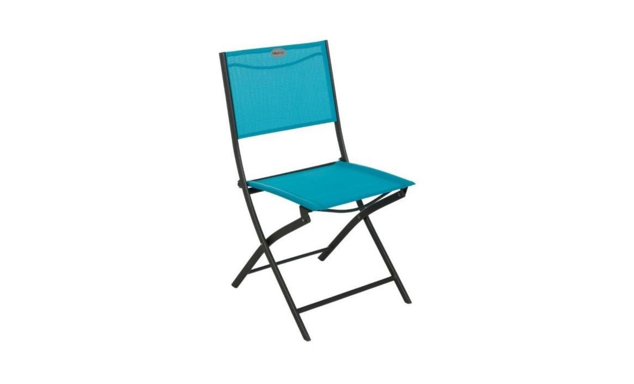 chaise pliante modula hesperide graphite/lagon