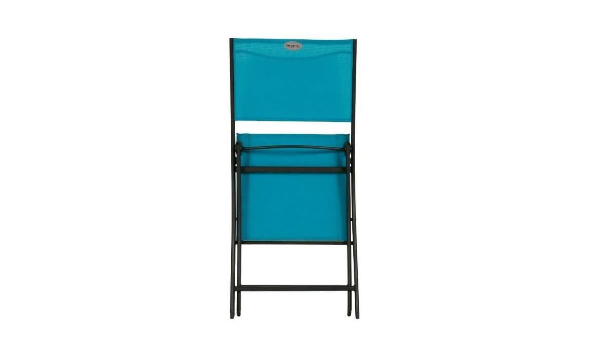 chaise pliante modula hesperide graphite/lagon pas cher