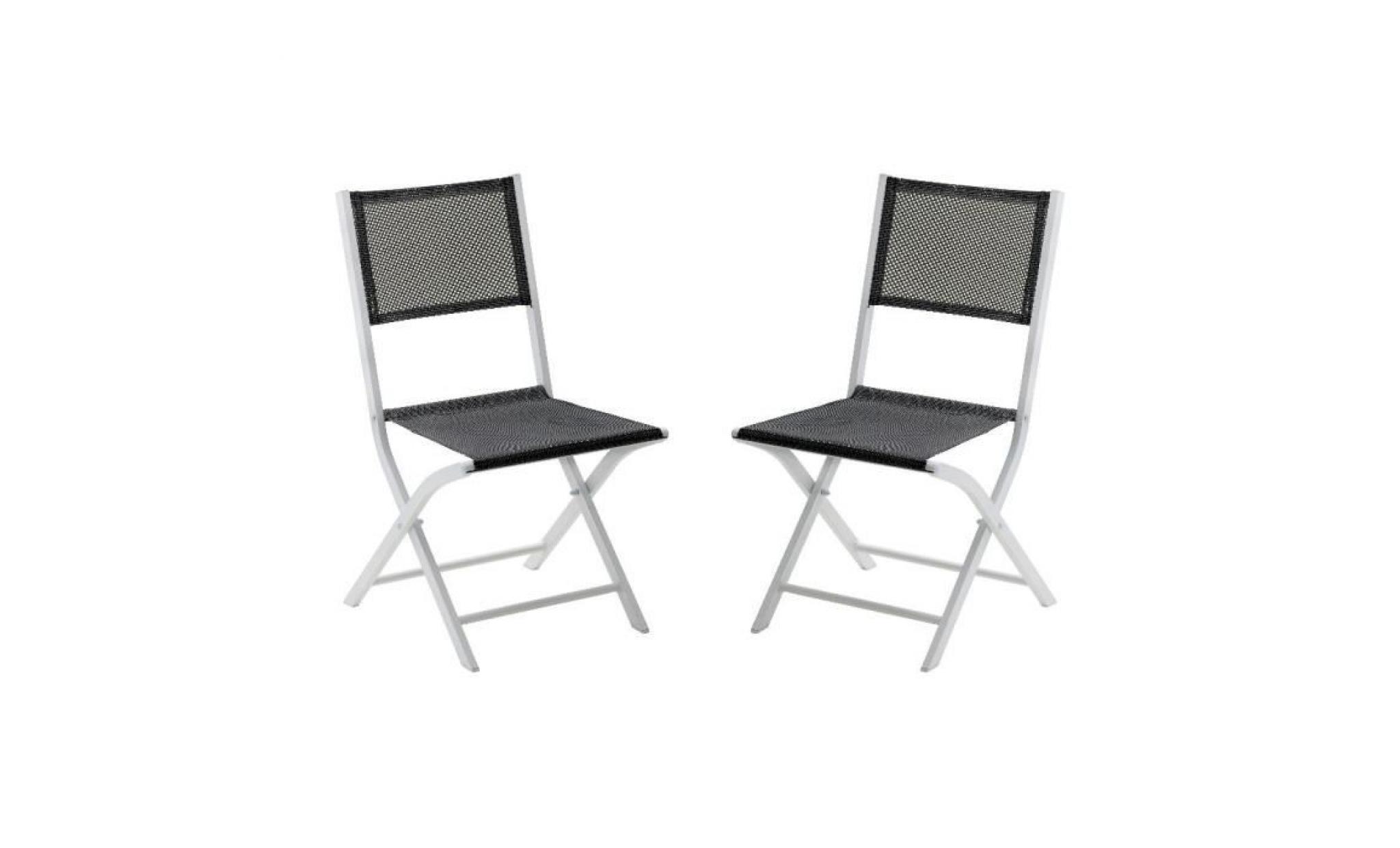 Chaise pliante Modulo (Lot de 2) (Blanc/Gris perle)