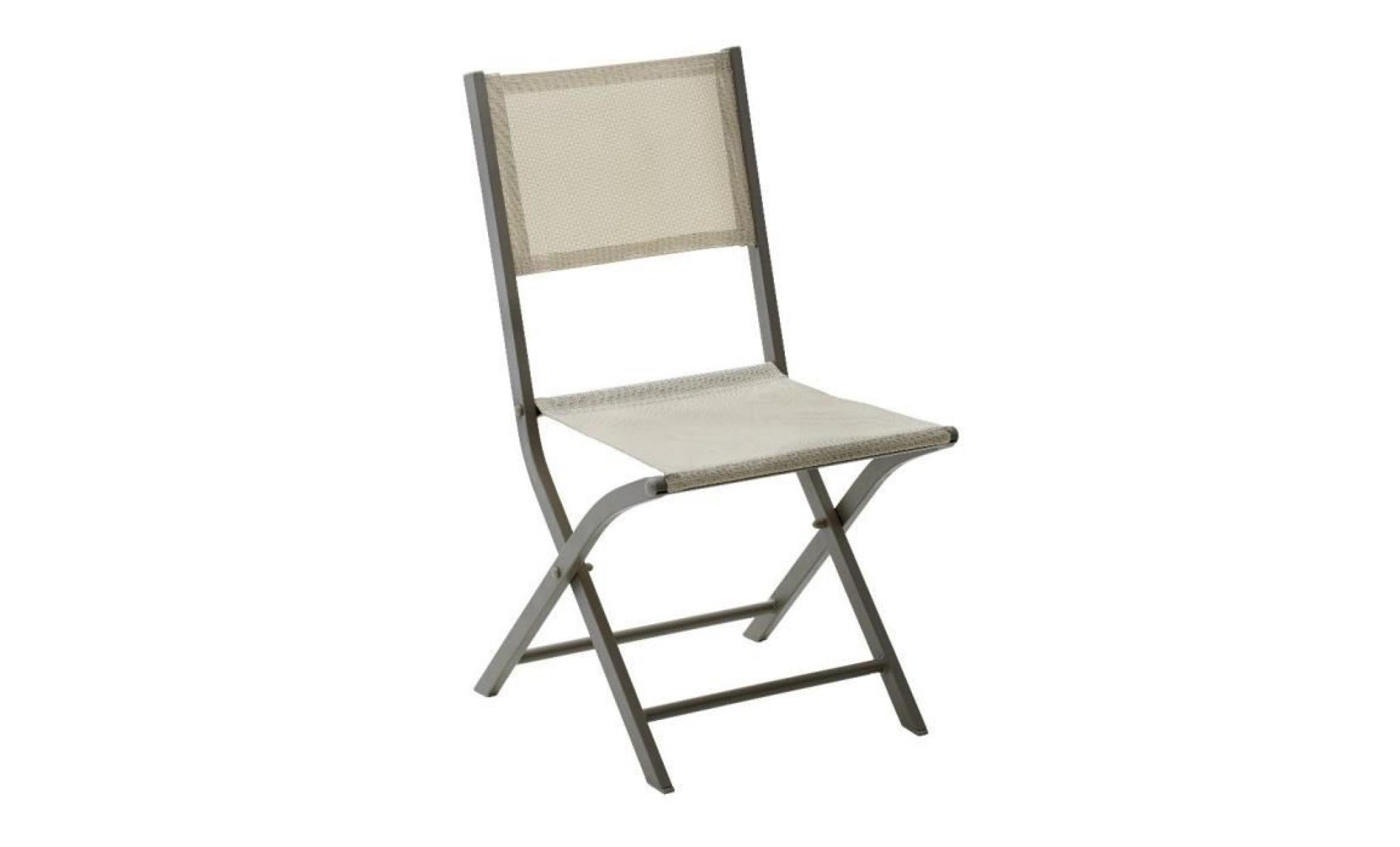 chaise pliante modulo (lot de 2) (taupe) pas cher