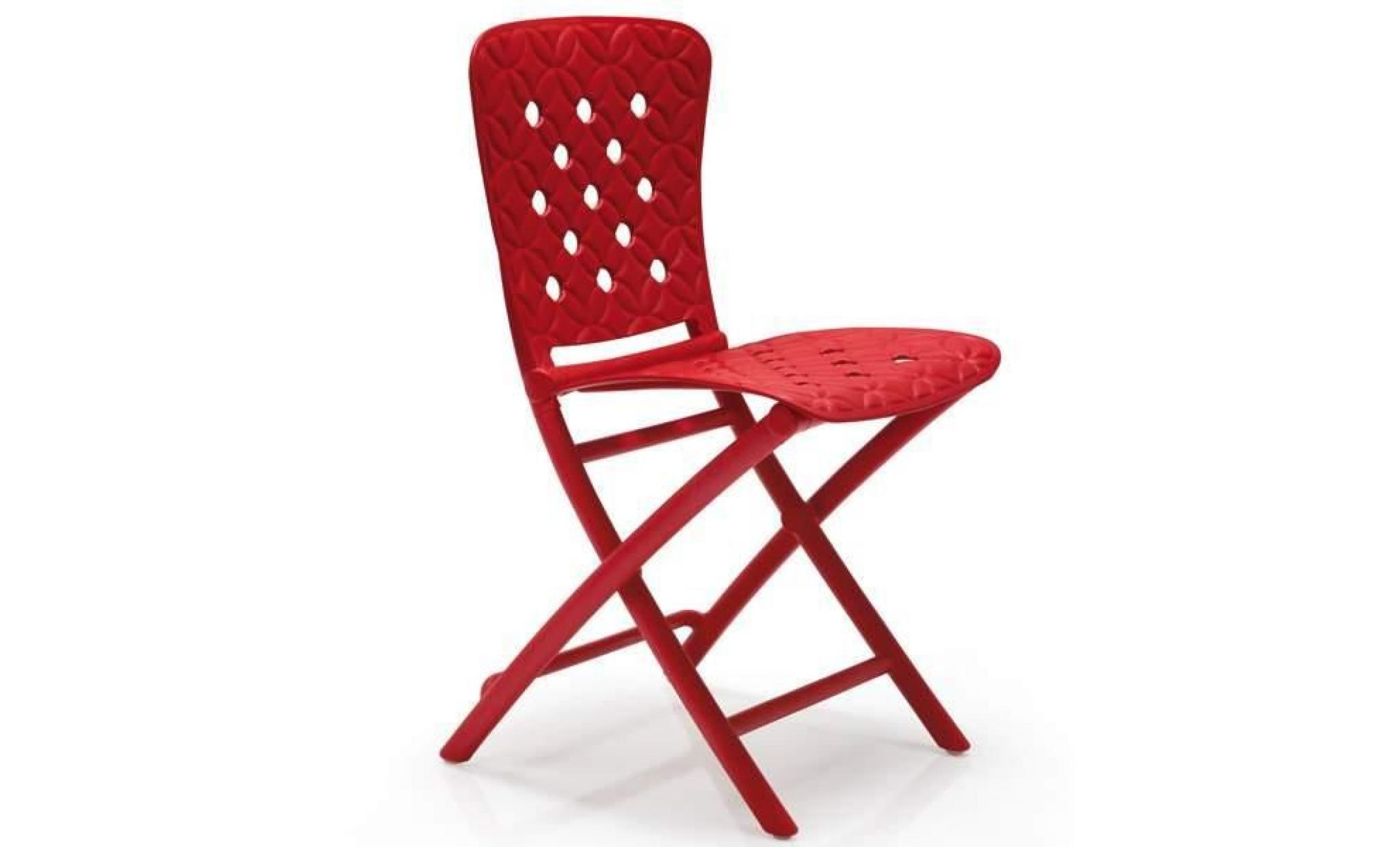 chaise pliante nardi zac spring   rouge