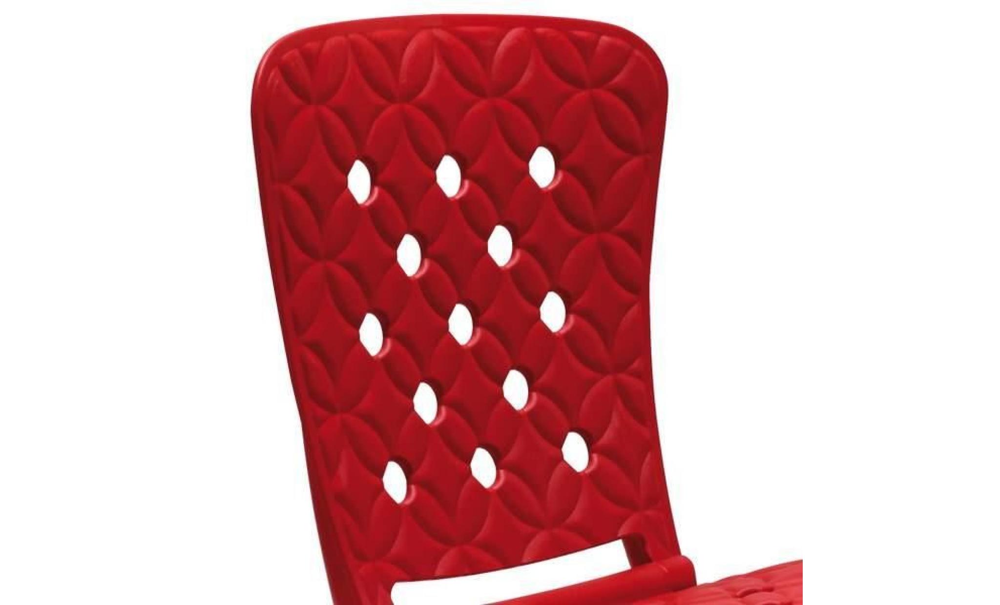 chaise pliante nardi zac spring   rouge pas cher