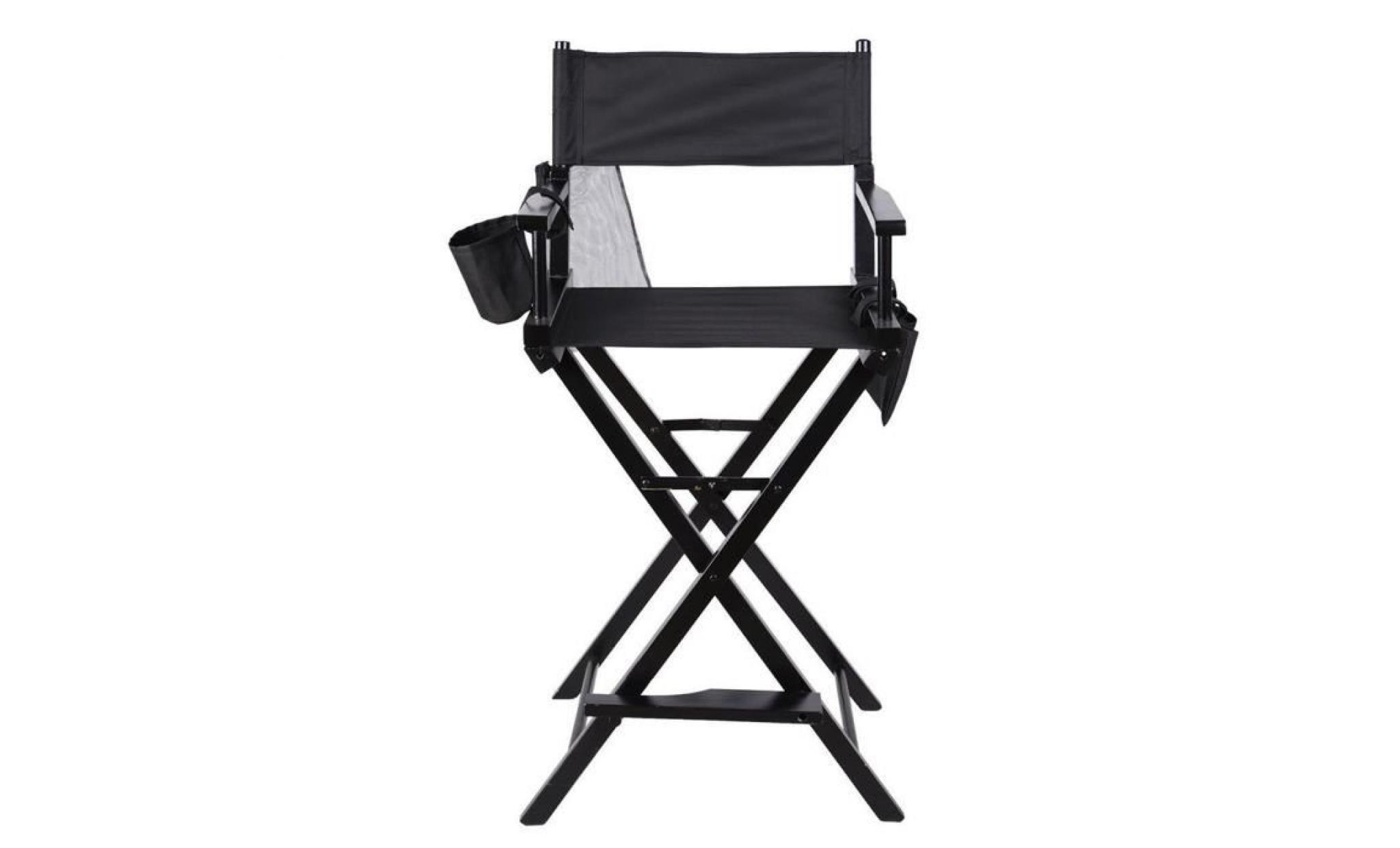 chaise realisateur maquilleuse utilisation pliante salon noir fds portable