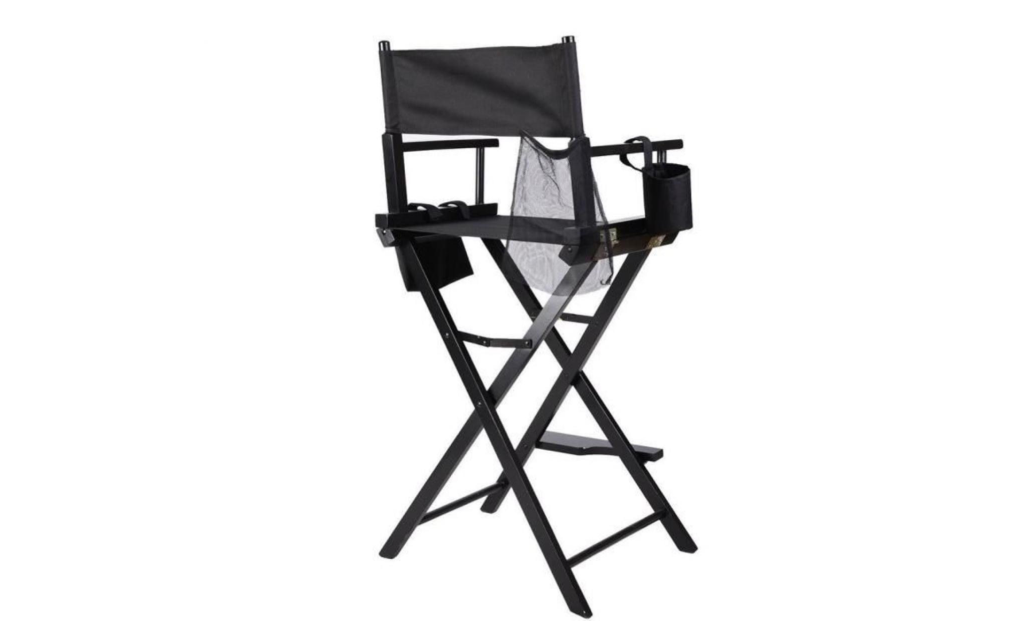 chaise realisateur maquilleuse utilisation pliante salon noir fds portable pas cher