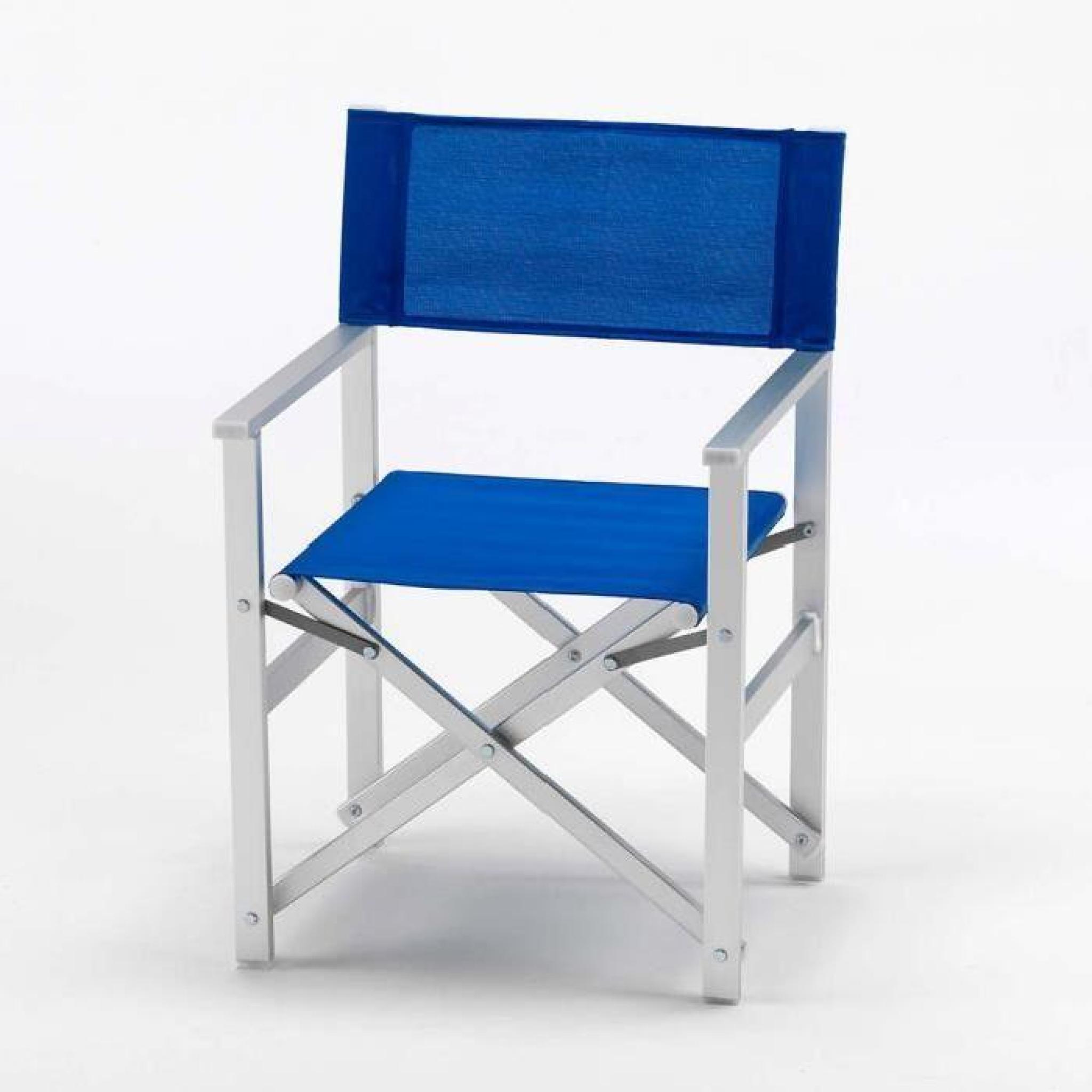 Chaise régisseur de plage pliante aluminium textilene LUSSO Grigio