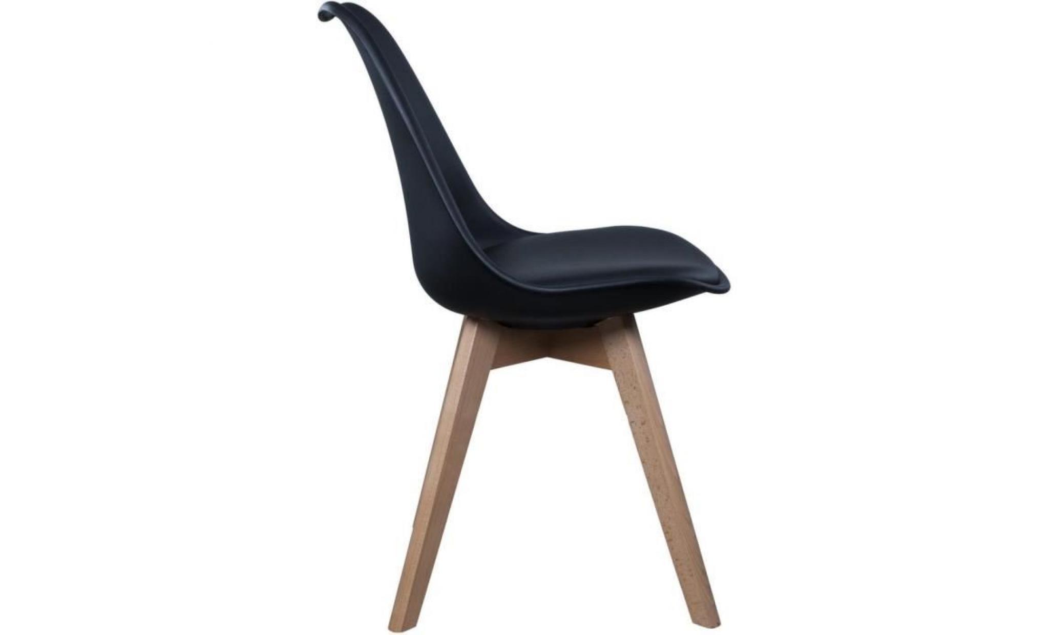 chaise scandinave   noir