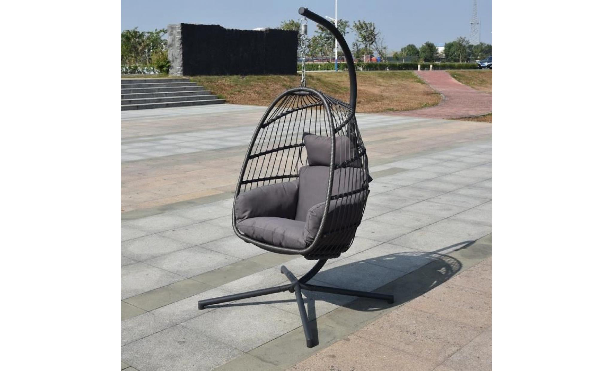 chaise suspendue à panier avec coussin accrochant de panier nordique d'extérieur d'intérieur style rétro pas cher