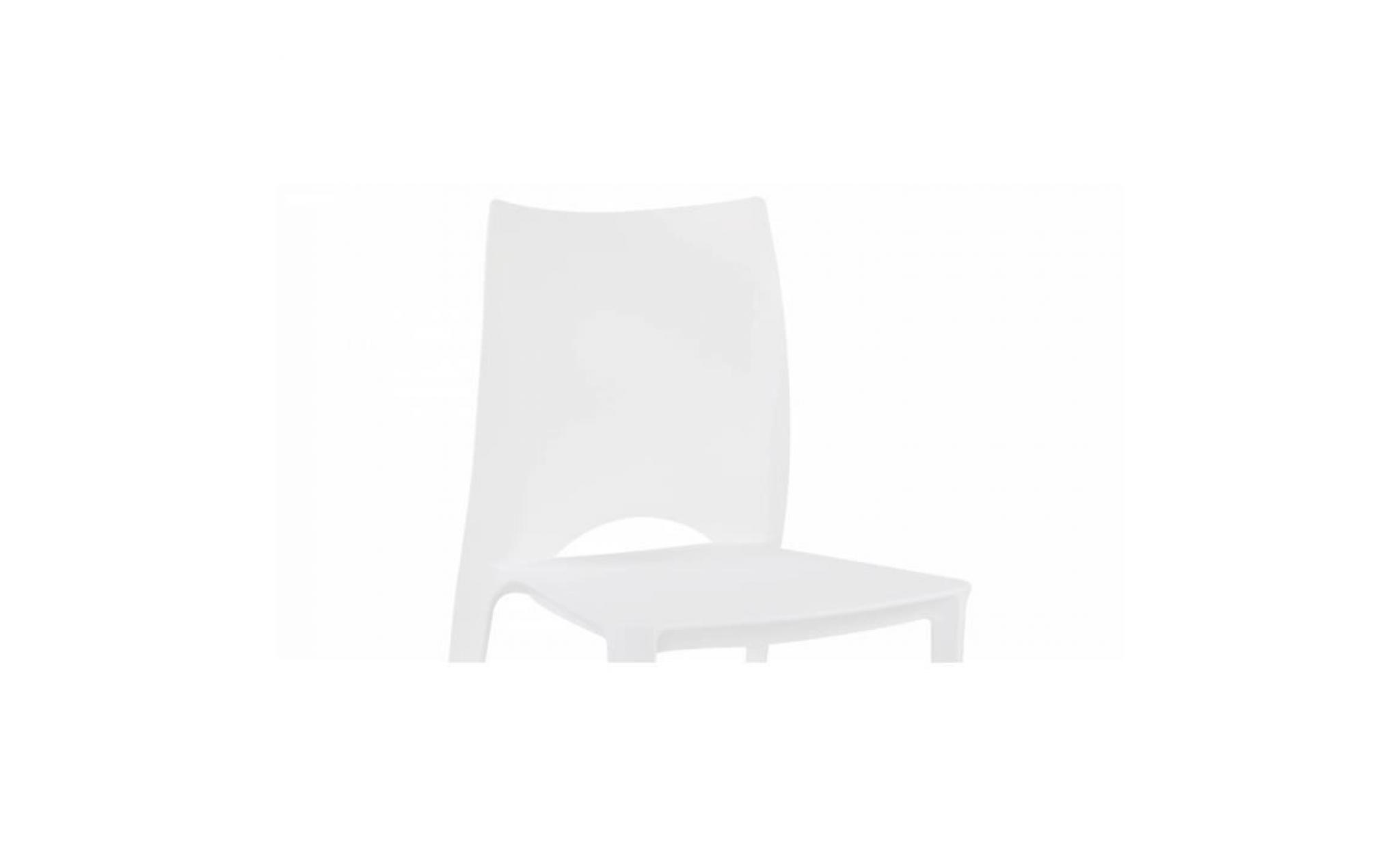 chaises de jardin en plastique blanc lot de 4 pas cher