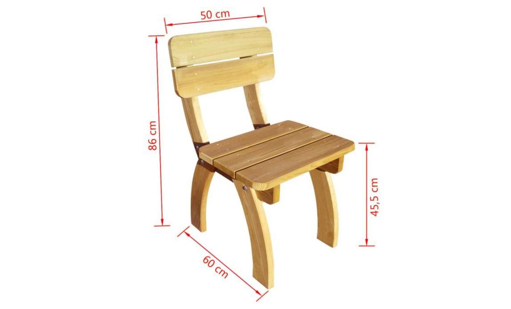 chaises de jardin, fauteuils de jardin de salon 2 pcs en bois de pin imprégné pas cher