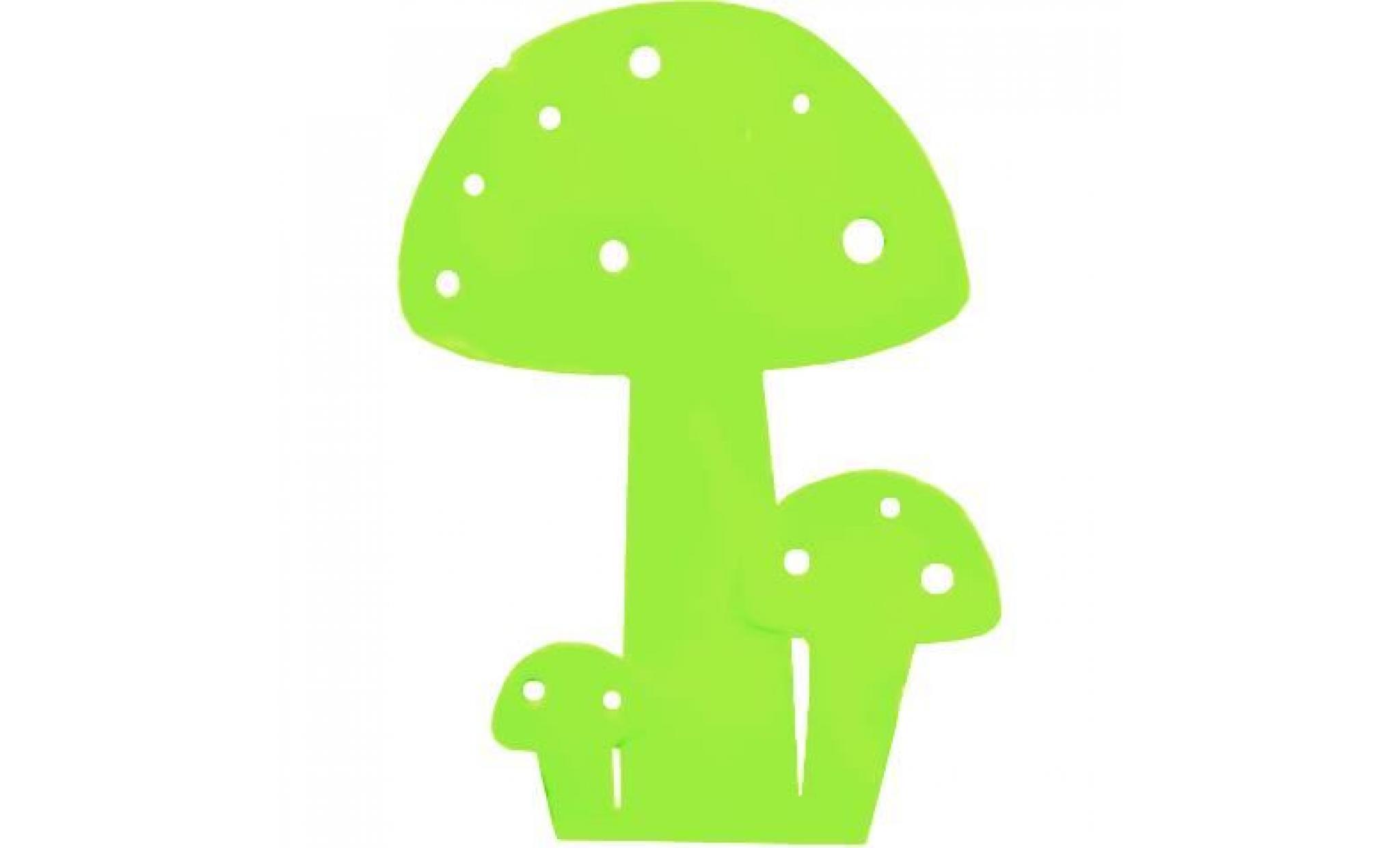 champignon déco en métal vert pas cher