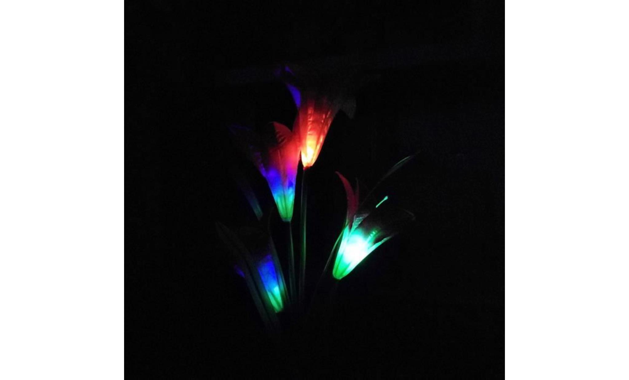 changement de couleur coloré 4 lanterne solaire lily lanterne extérieure à led simulation a62 pas cher