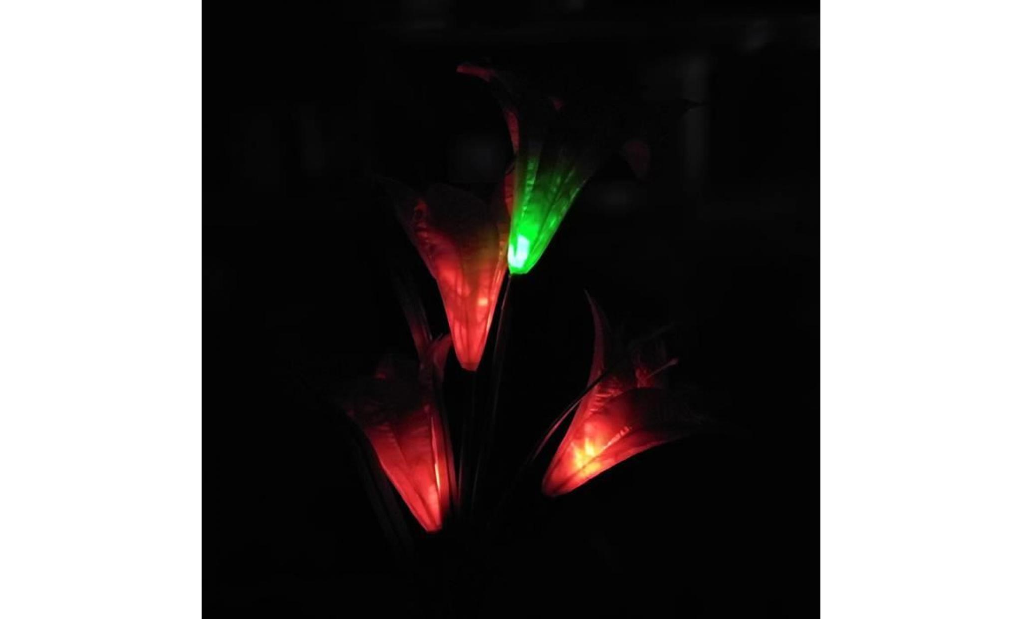 changer la couleur coloré 4 solaire lily lanterne d'extérieur led simulation lanterne li164175 pas cher