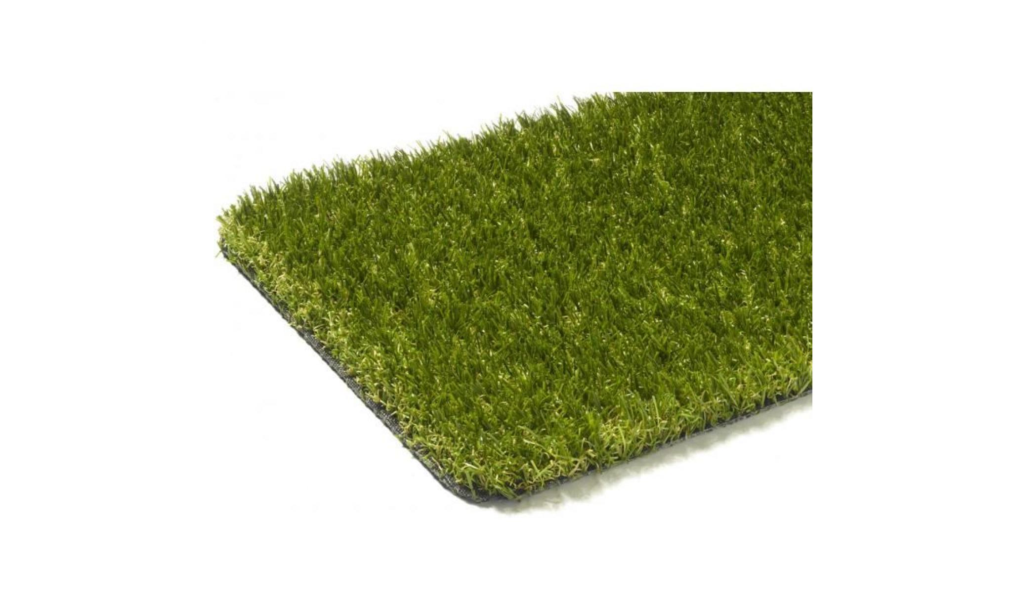chelsea   tapis type luxe gazon artificiel – pour jardin, terrasse, balcon   vert  [200x400 cm]