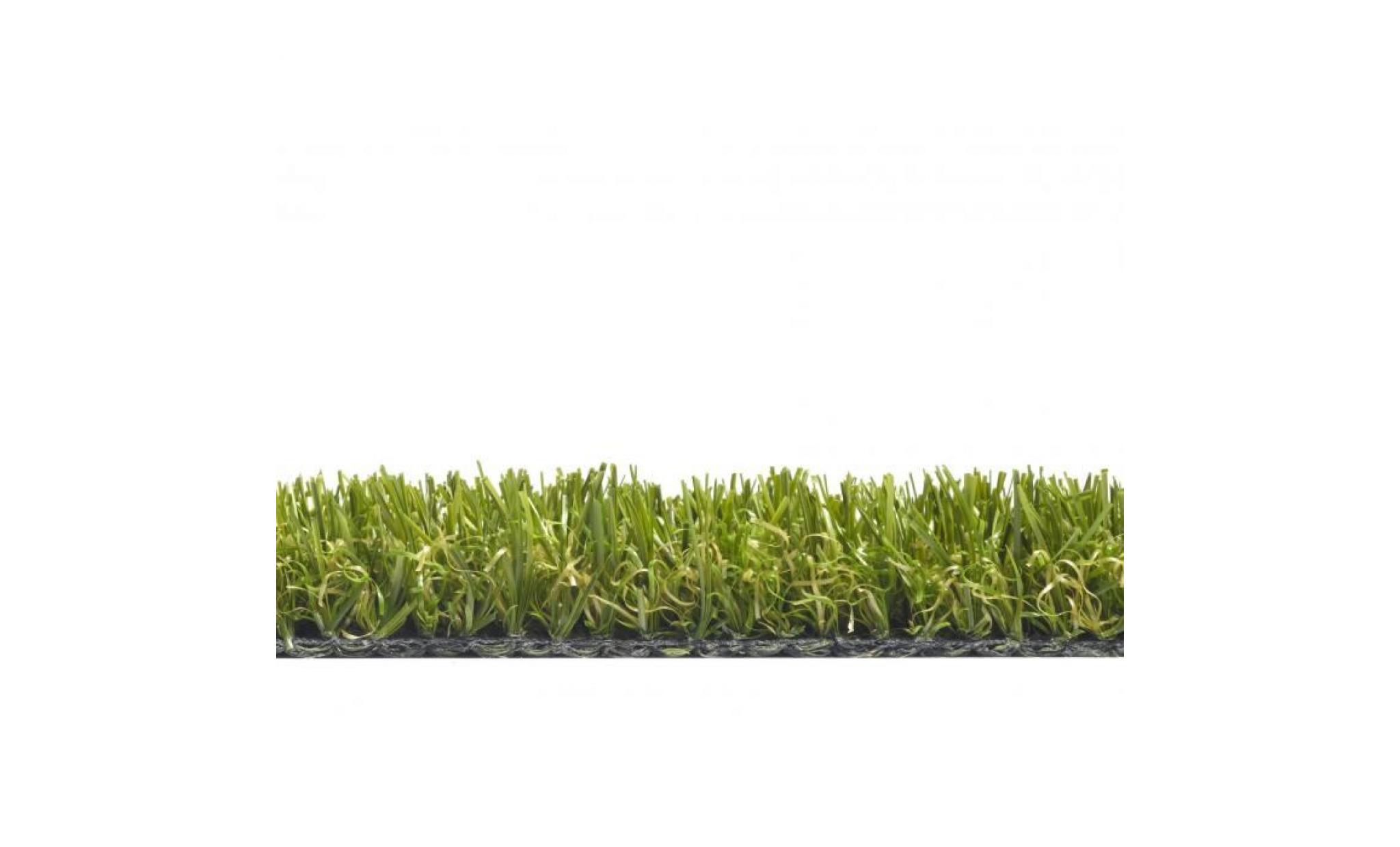 chelsea   tapis type luxe gazon artificiel – pour jardin, terrasse, balcon   vert  [200x200 cm] pas cher