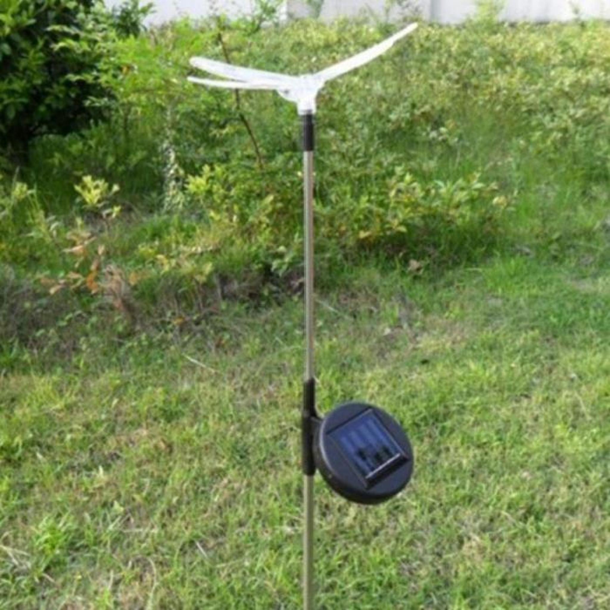 Chemin LED Lumière solaire de jardin en plein air, Paysage, Pelouse en plastique Lampe Drangonfly pas cher