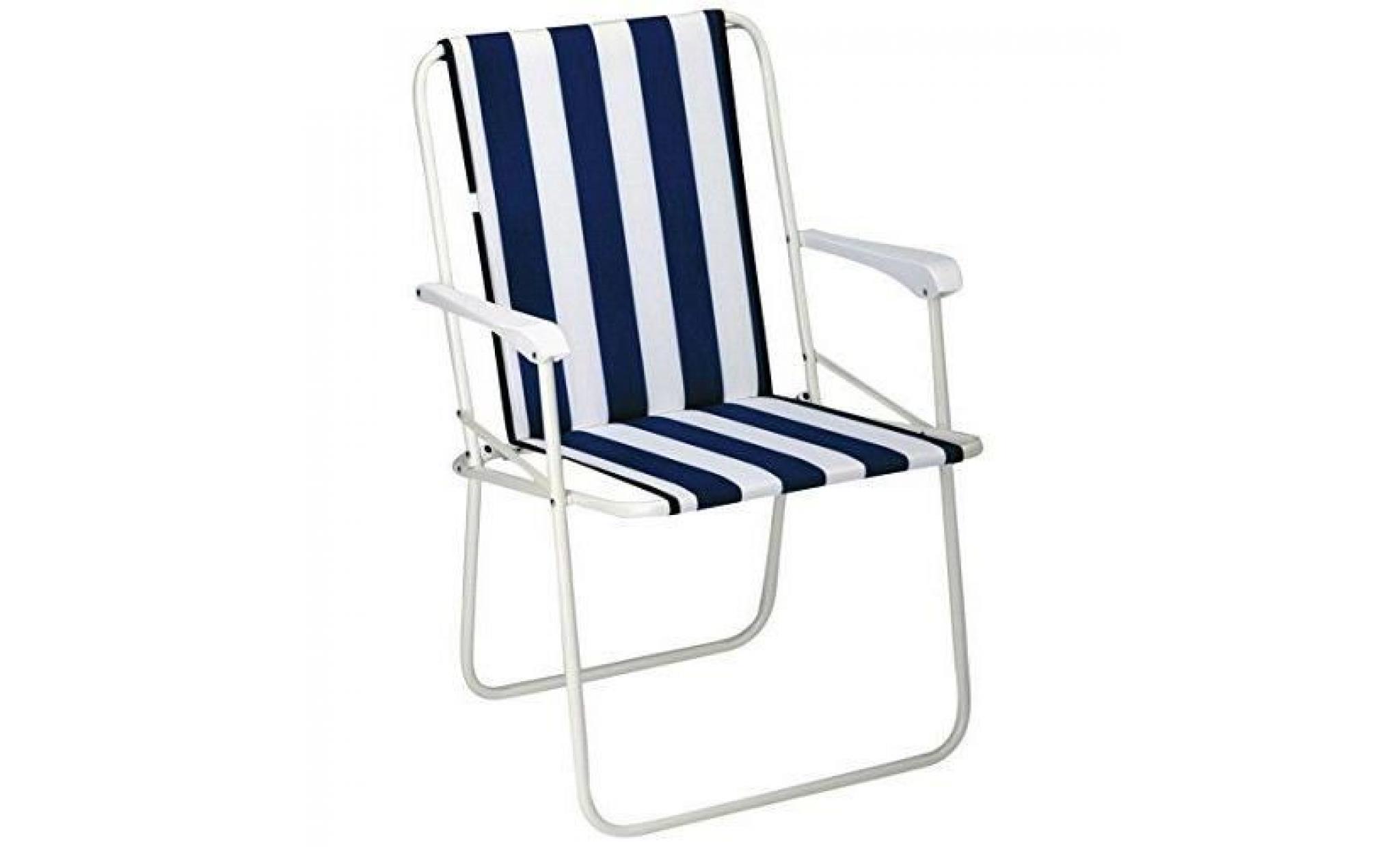 chiemsee chaise pliable 56 x 53 x 78 cm blanc