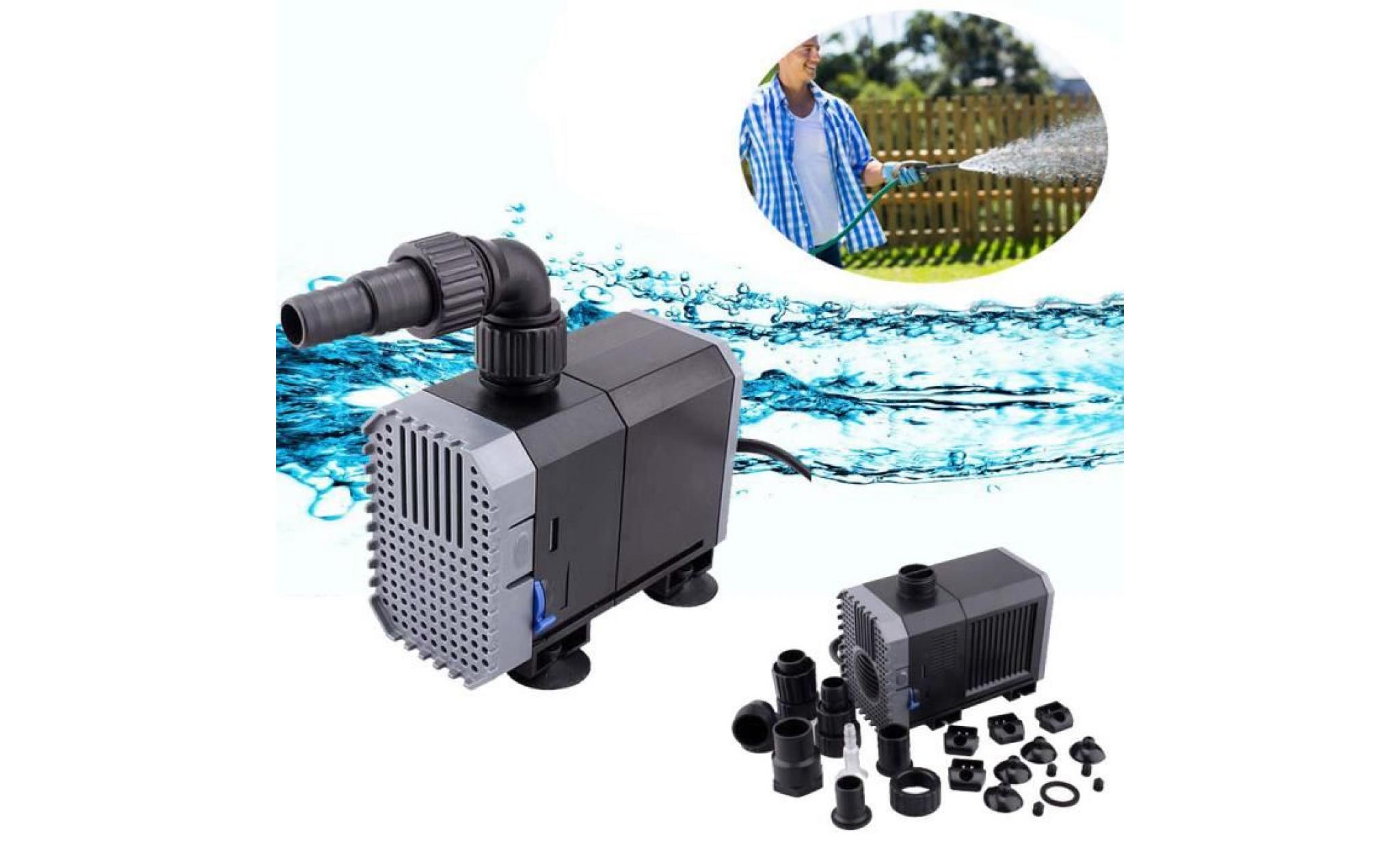 chj 2000l/h eco pompe à eau filtre réglable pour Étang jardin