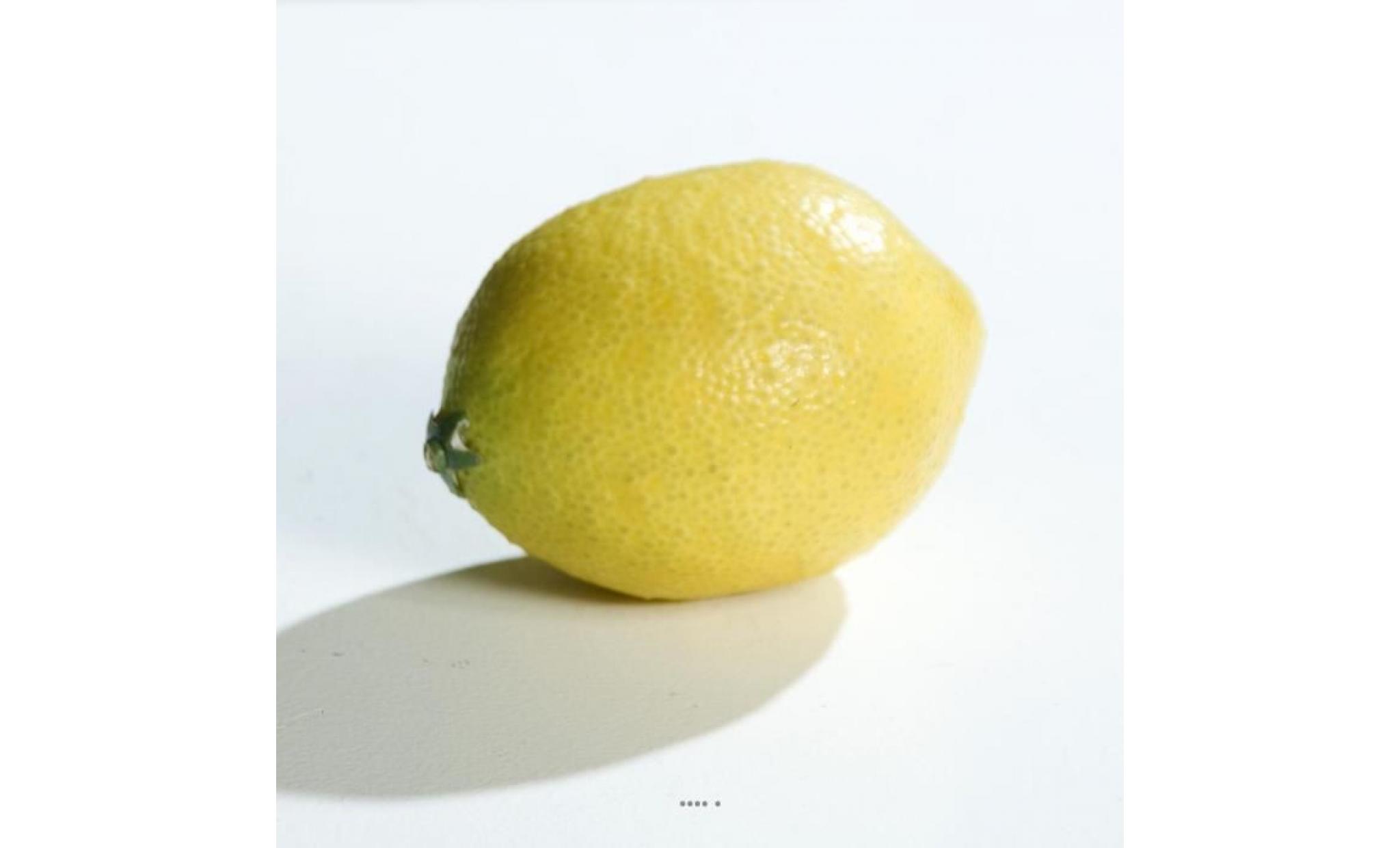 citron jaune artificiel l 8 cm d 5,50 cm tres beau