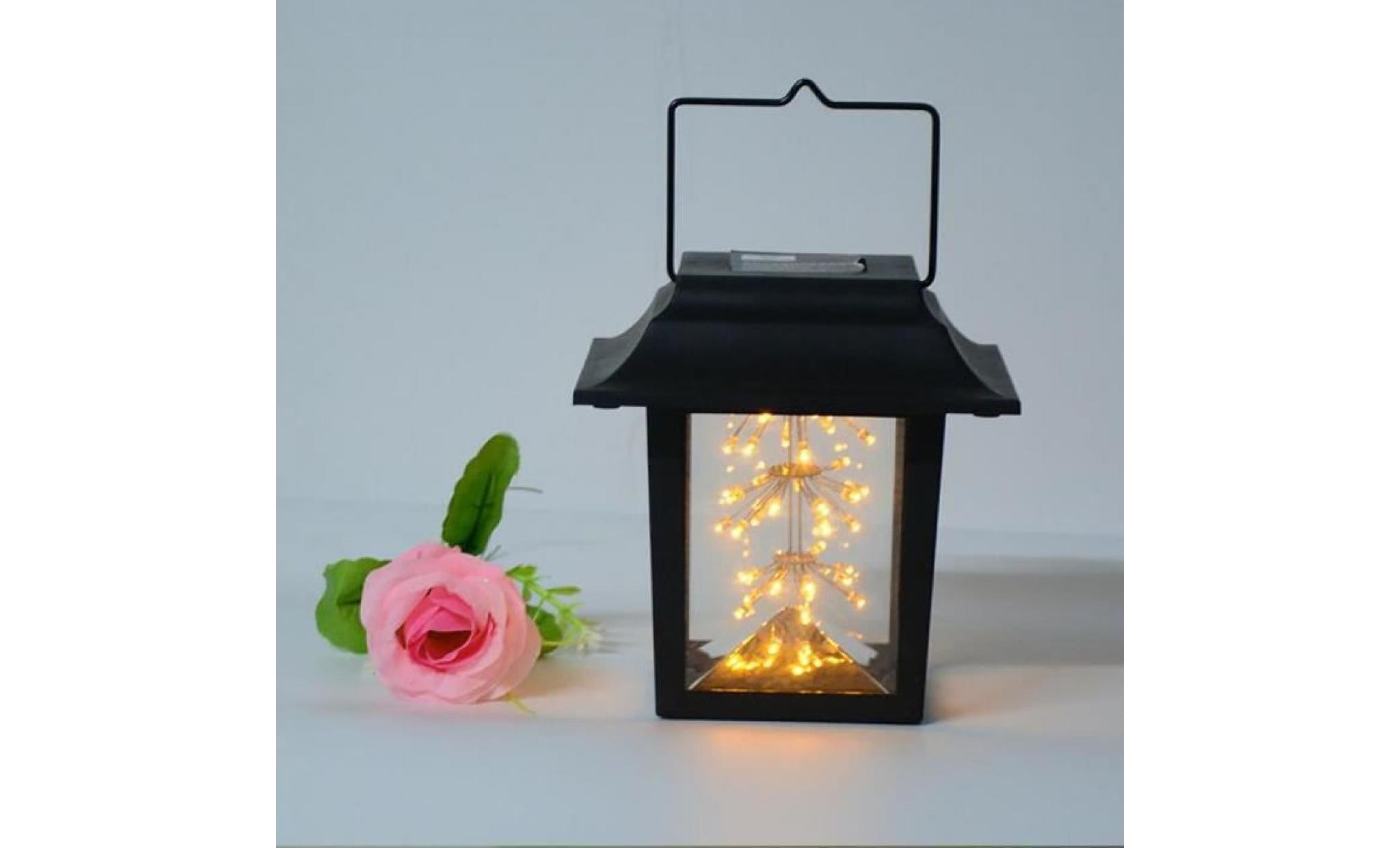 classique solaire led outdoor hanging lantern smokeless gypsophila lampe chaude  maison 12125 pas cher
