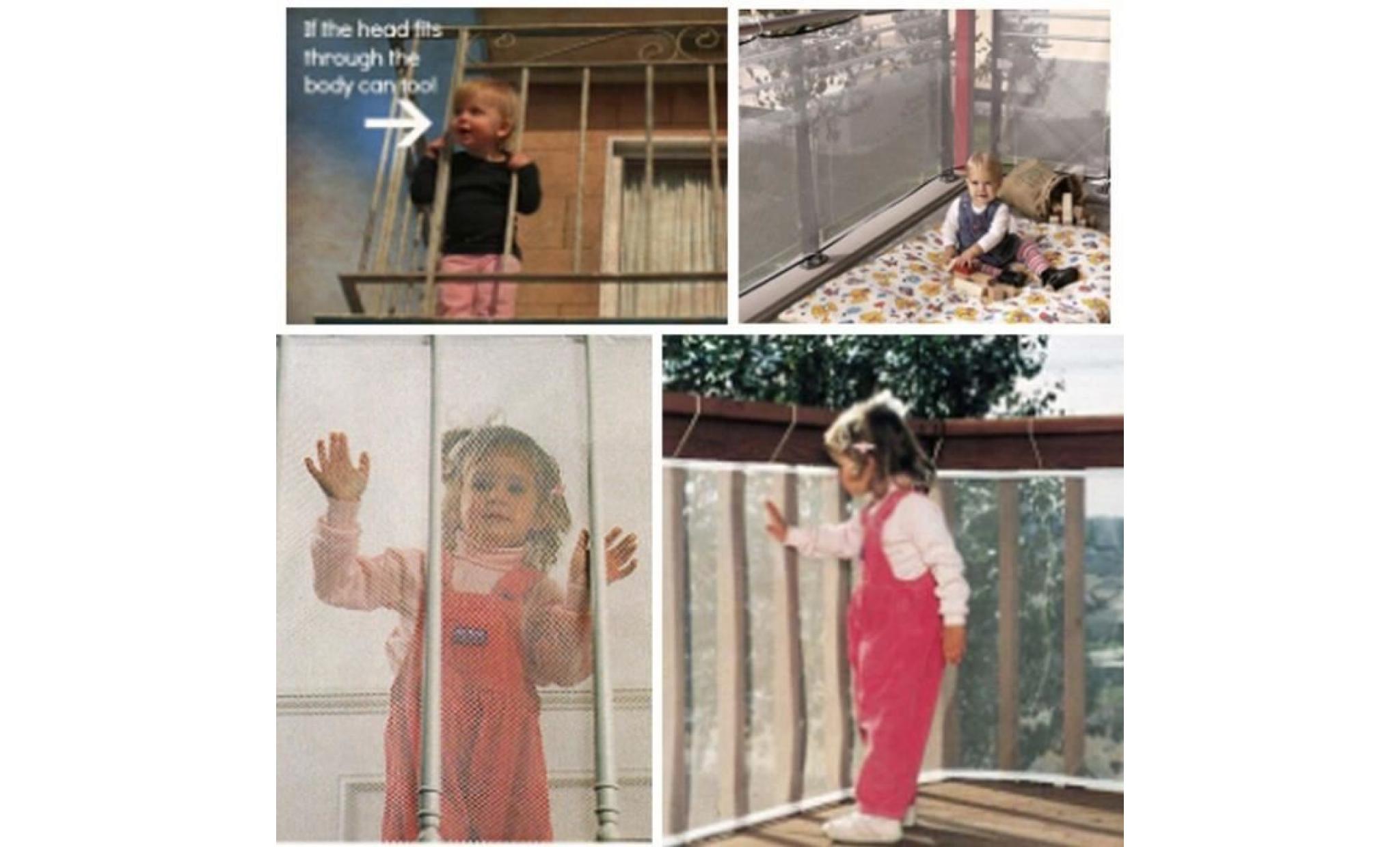 clôture balcon filet barrière de sécurité enfant bébé 200×74cm