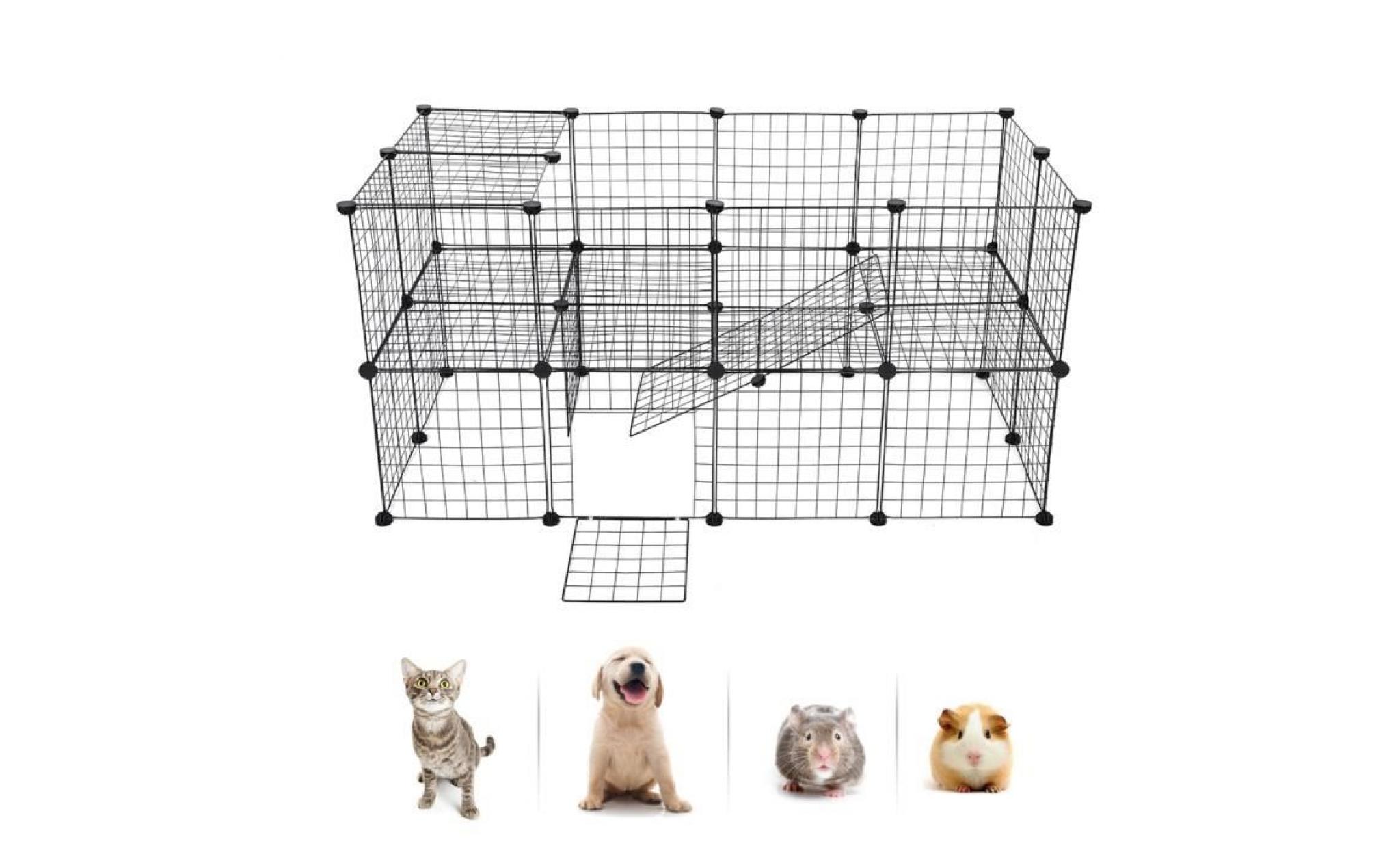 clôture cage diy pour chien chat lapin chaton animaux de compagnie parc animal bricolage caisse de bovins lapin   cwu