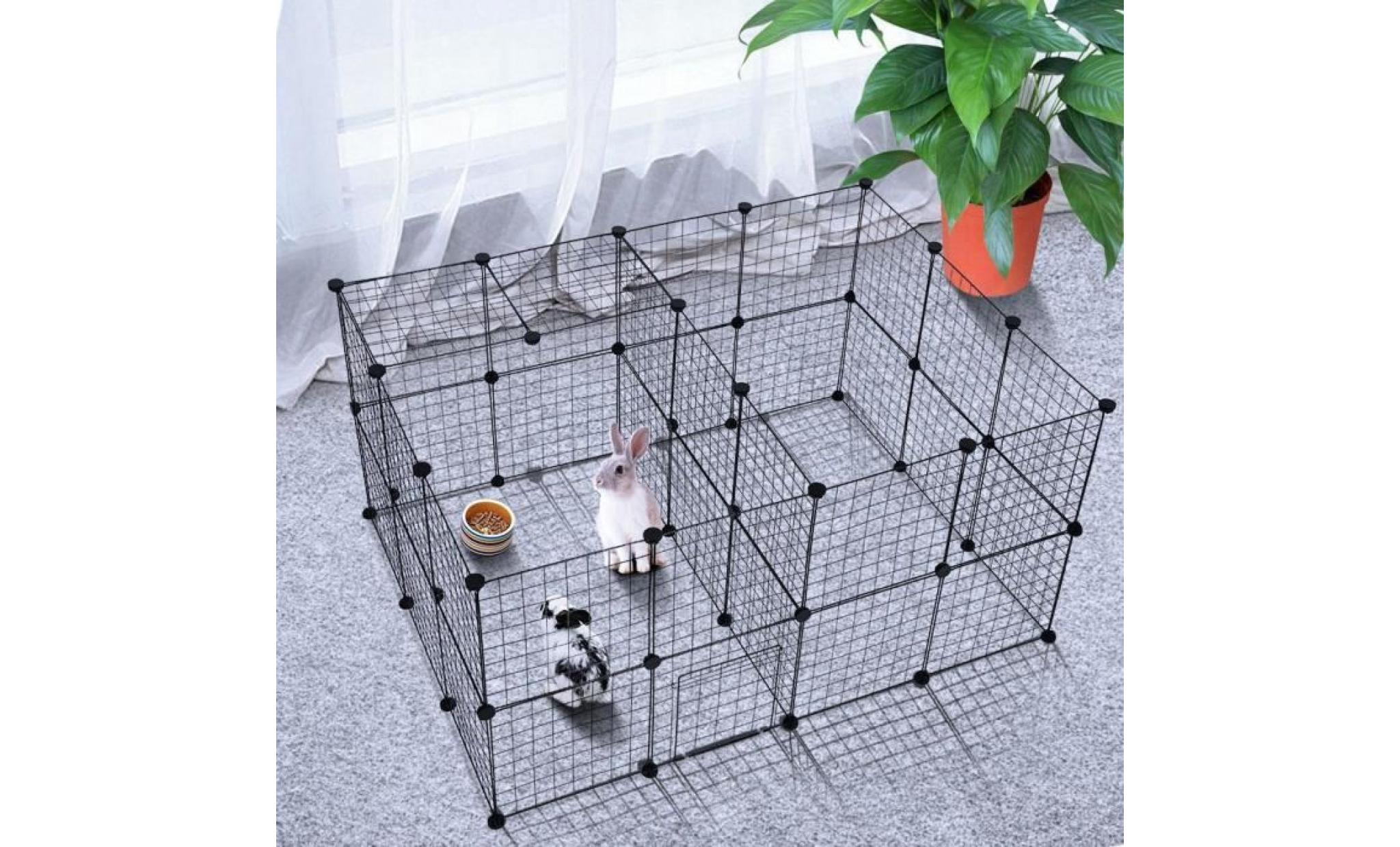 clôture cage diy pour chien chat lapin chaton animaux de compagnie parc animal bricolage caisse de bovins lapin   cwu pas cher