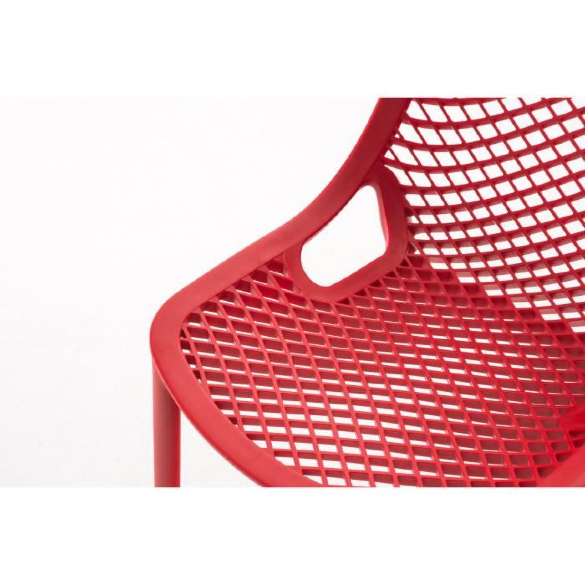 CLP Chaise de jardin empilable AIR en plastique, Chaise de cuisine stable et résistante à l´eau et aux rayons UV, 7 couleurs au c... pas cher