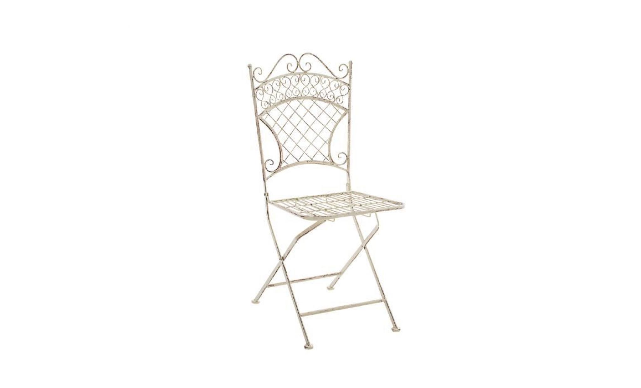 clp chaise nostalgique pliable adelar, en fer forgé, chaise en fer style nostalgique, ultra élégant, 6 couleurs au choix94 cm   b...