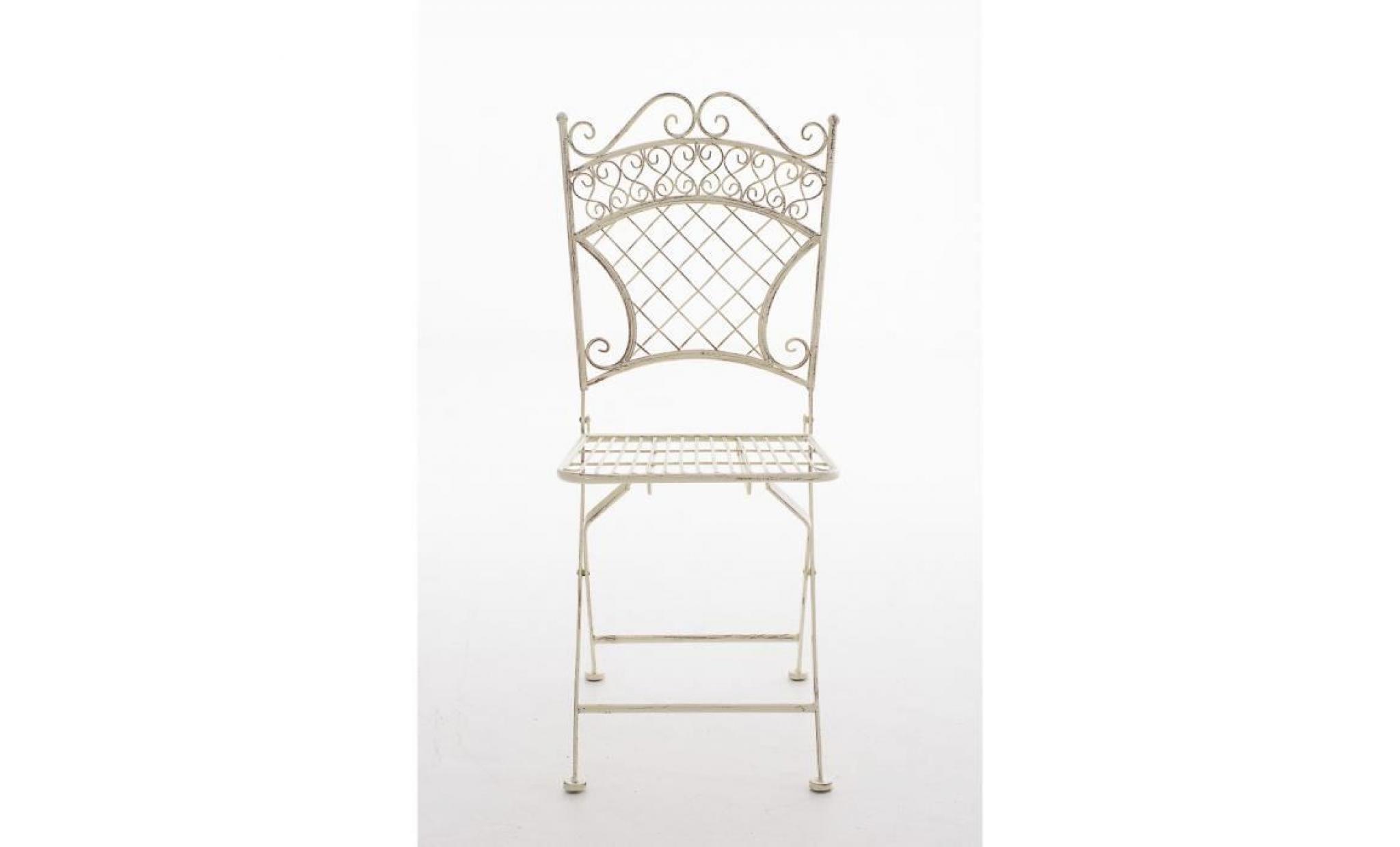 clp chaise nostalgique pliable adelar, en fer forgé, chaise en fer style nostalgique, ultra élégant, 6 couleurs au choix94 cm   c... pas cher