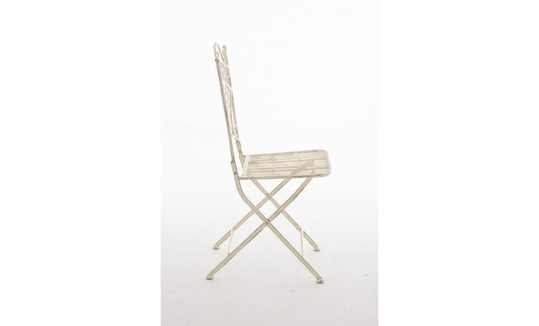 clp chaise nostalgique pliable adelar, en fer forgé, chaise en fer style nostalgique, ultra élégant, 6 couleurs au choix94 cm   b... pas cher
