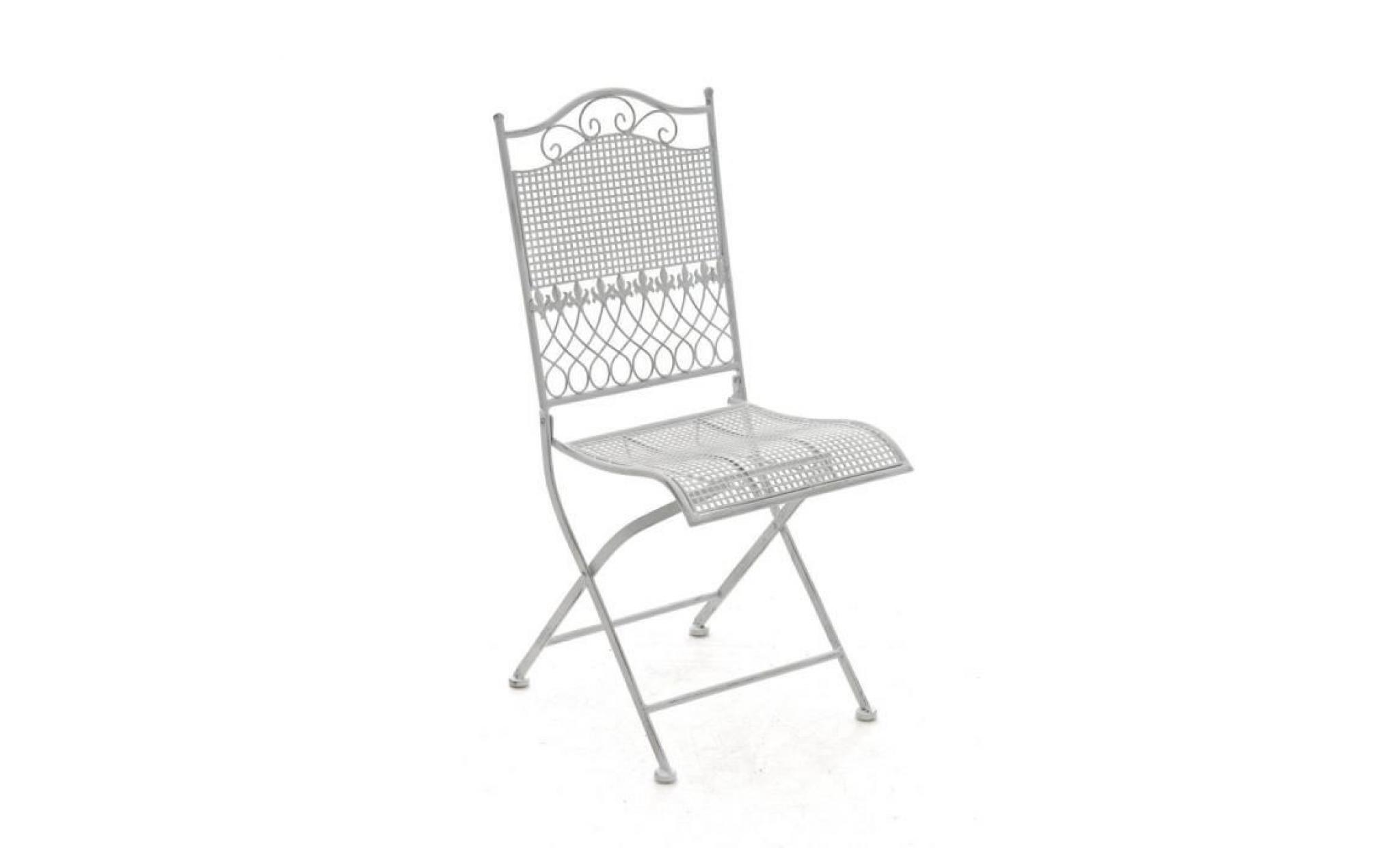 clp chaise nostalgique pliable kiran, en fer forgé, chaise en fer style nostalgique, ultra élégant, 6 couleurs au choix91 cm   bl...