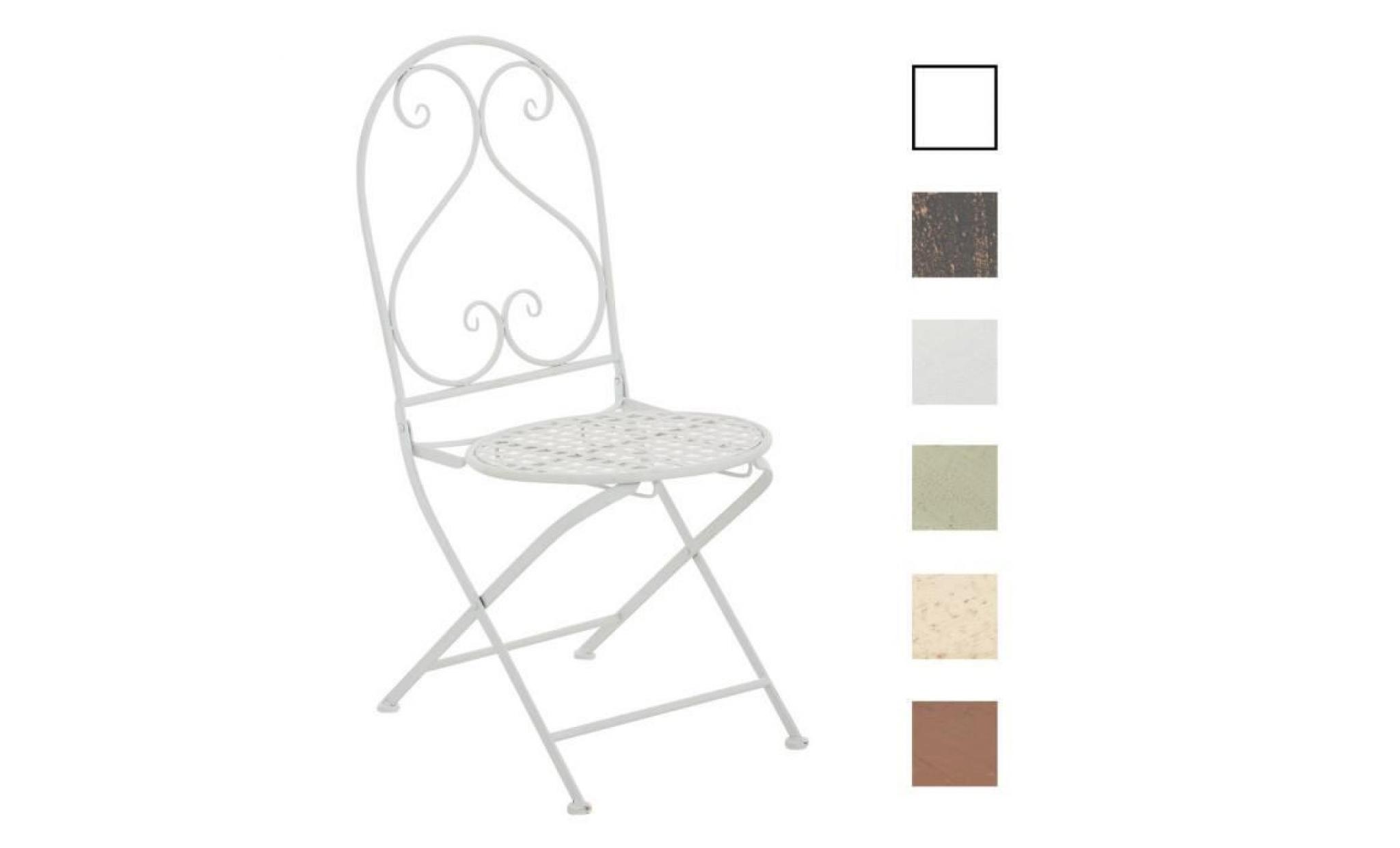clp chaise nostalgique pliable vahan loraville, en fer forgé, chaise en fer style nostalgique, ultra élégant, 6 couleurs au choix