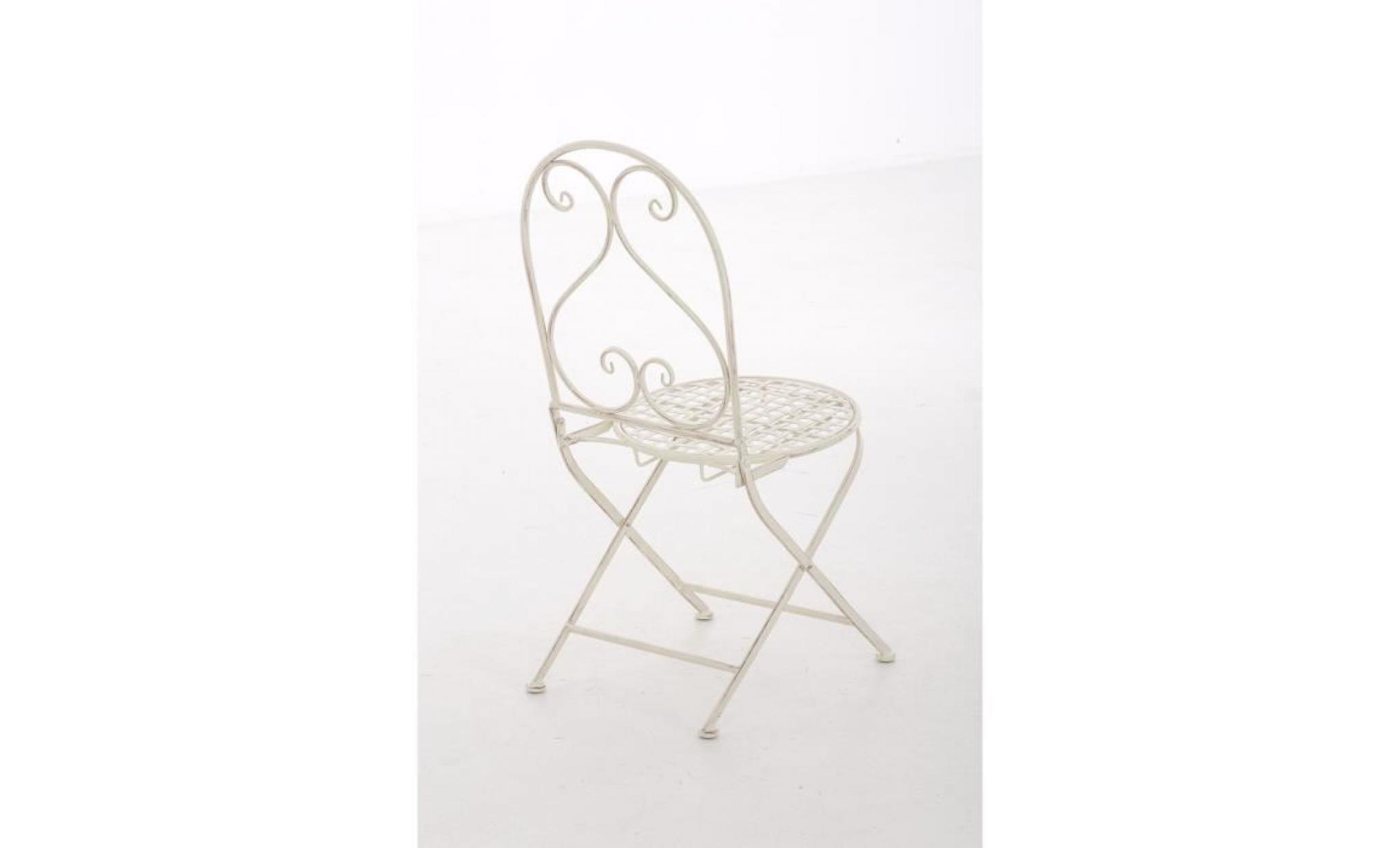 clp chaise nostalgique pliable vahan loraville, en fer forgé, chaise en fer style nostalgique, ultra élégant, 6 couleurs au choix pas cher