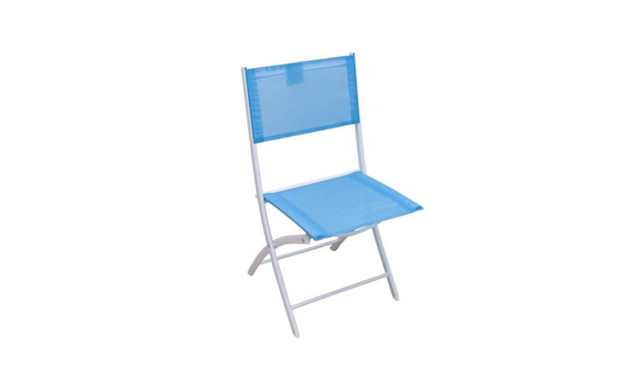 cmagic® chaise pliable armature acier bleue assise confortable