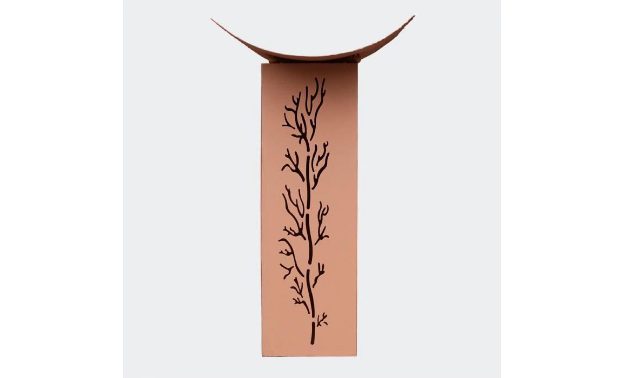 colonne pour plantes en métal rouillé décoration jardin motif willkommen   60257 pas cher