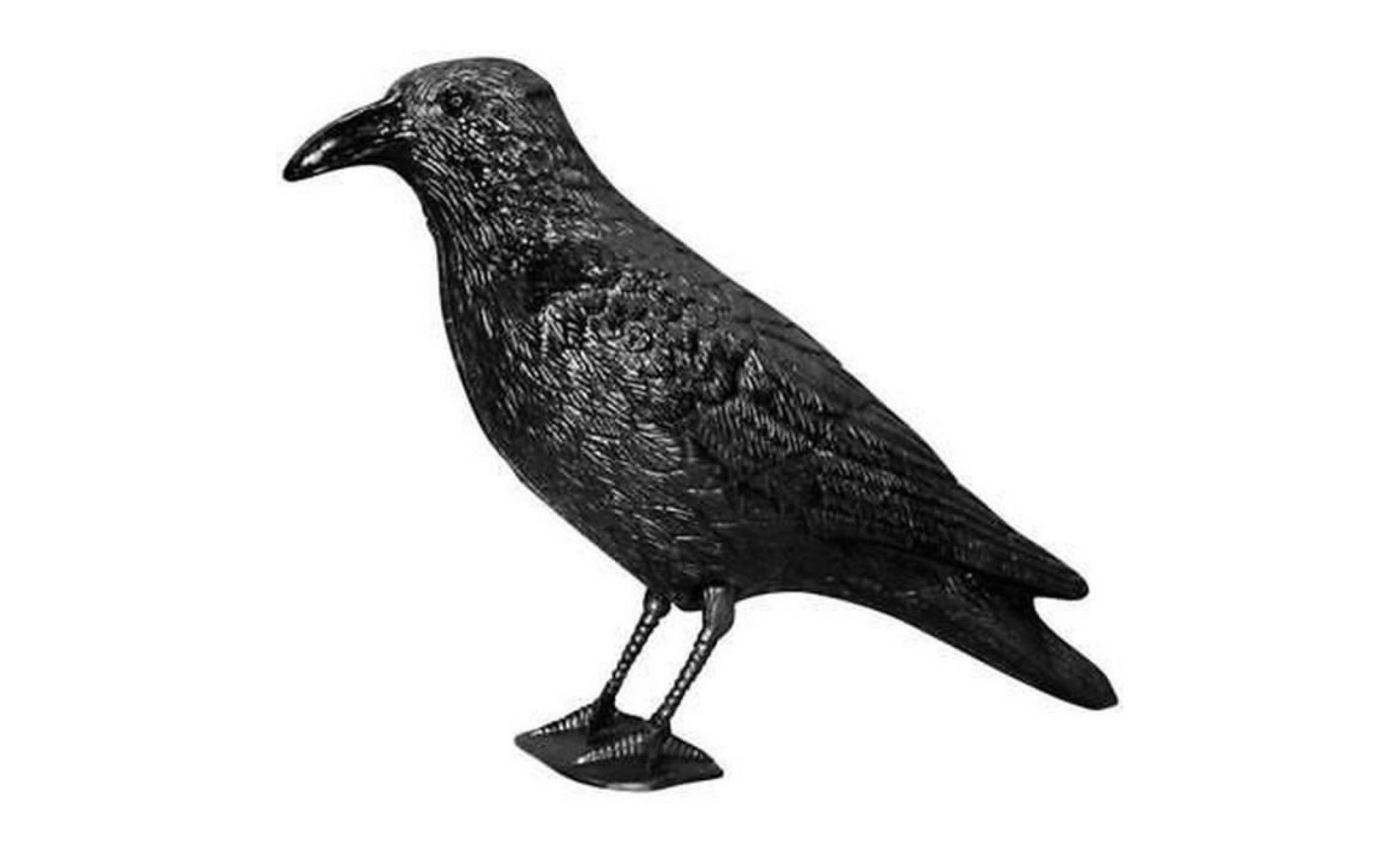 corbeau en plastique anti repousse pigeon oiseaux effaroucheur eventail pour jardin potager ou champs