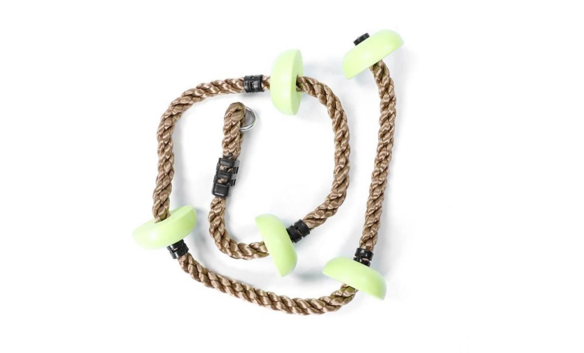 corde d'escalade à disque pour enfants jouet d'équipement de terrain de jeu (vert foncé)   sev pas cher