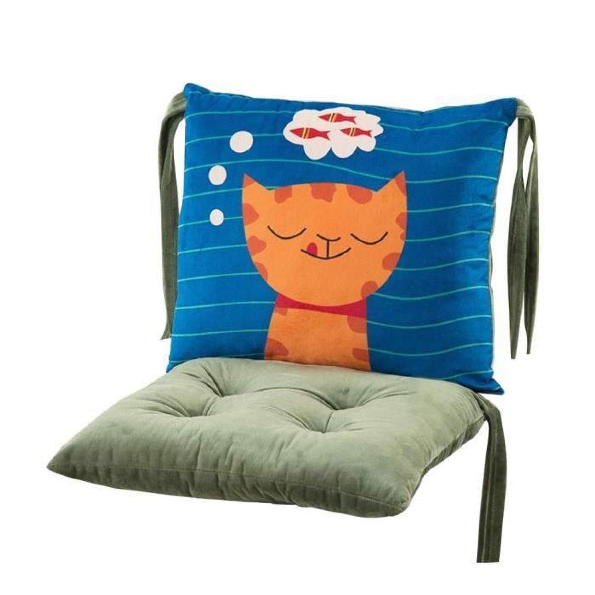 Coussin élégant nouveau coussin de chaise avec impression de chat