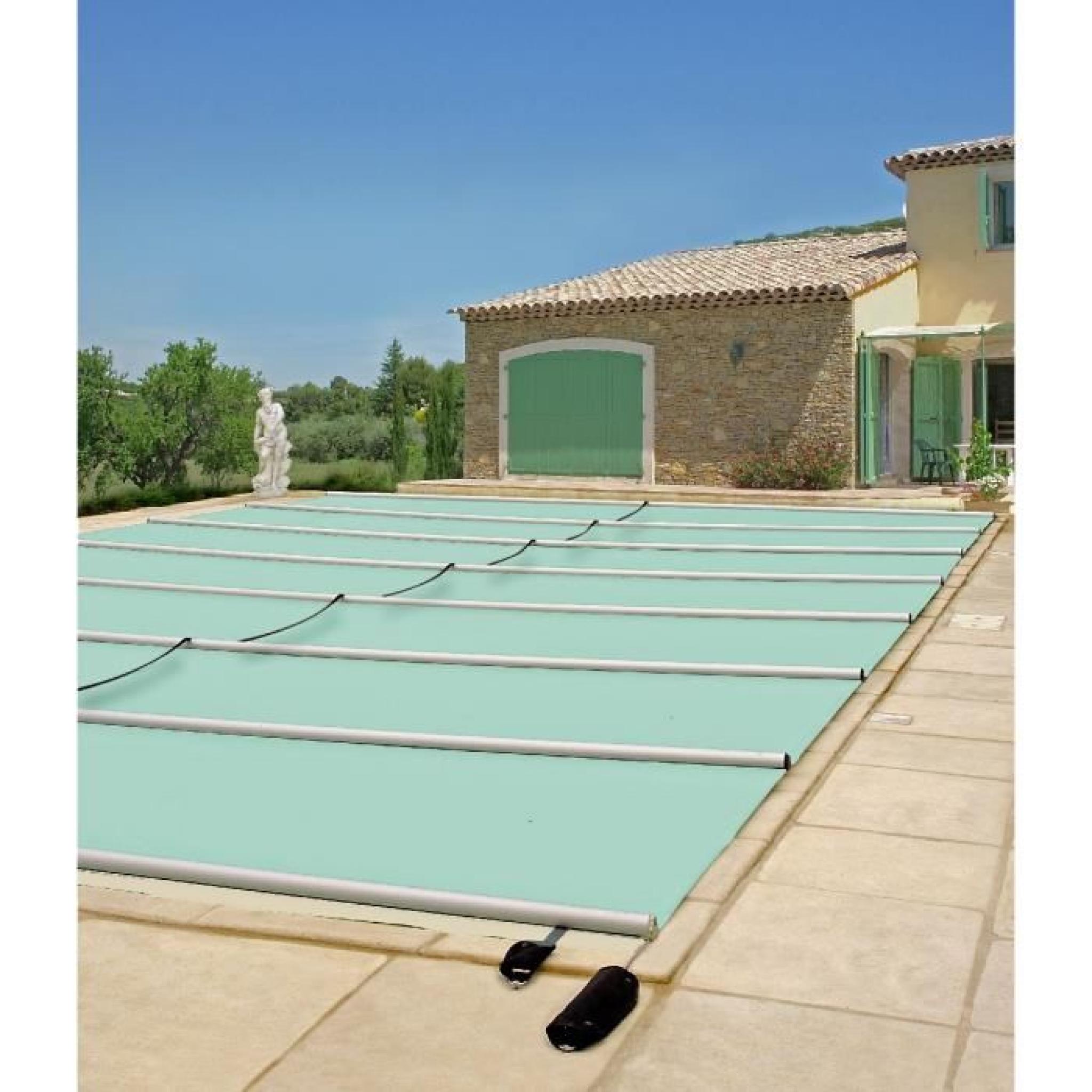 Couverture à barres pour piscine bois 10x5 m
