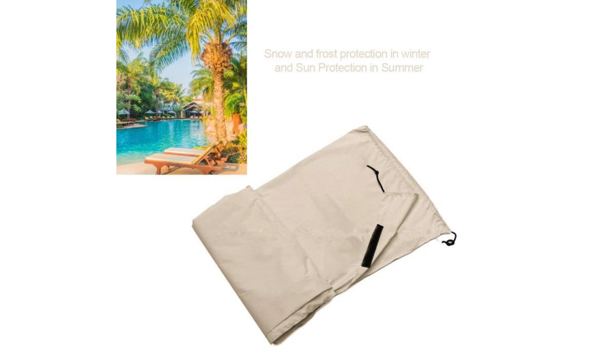couverture de piscine d'air protecteur imperméable pour jardin résistant extérieur 550 * 96cm m