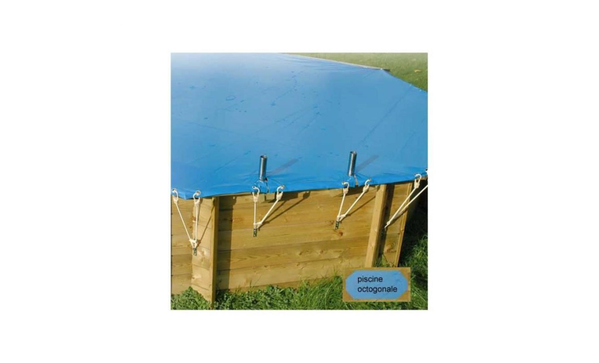 couverture de sécurité ubbink pour piscine   400x550 cm octogonale