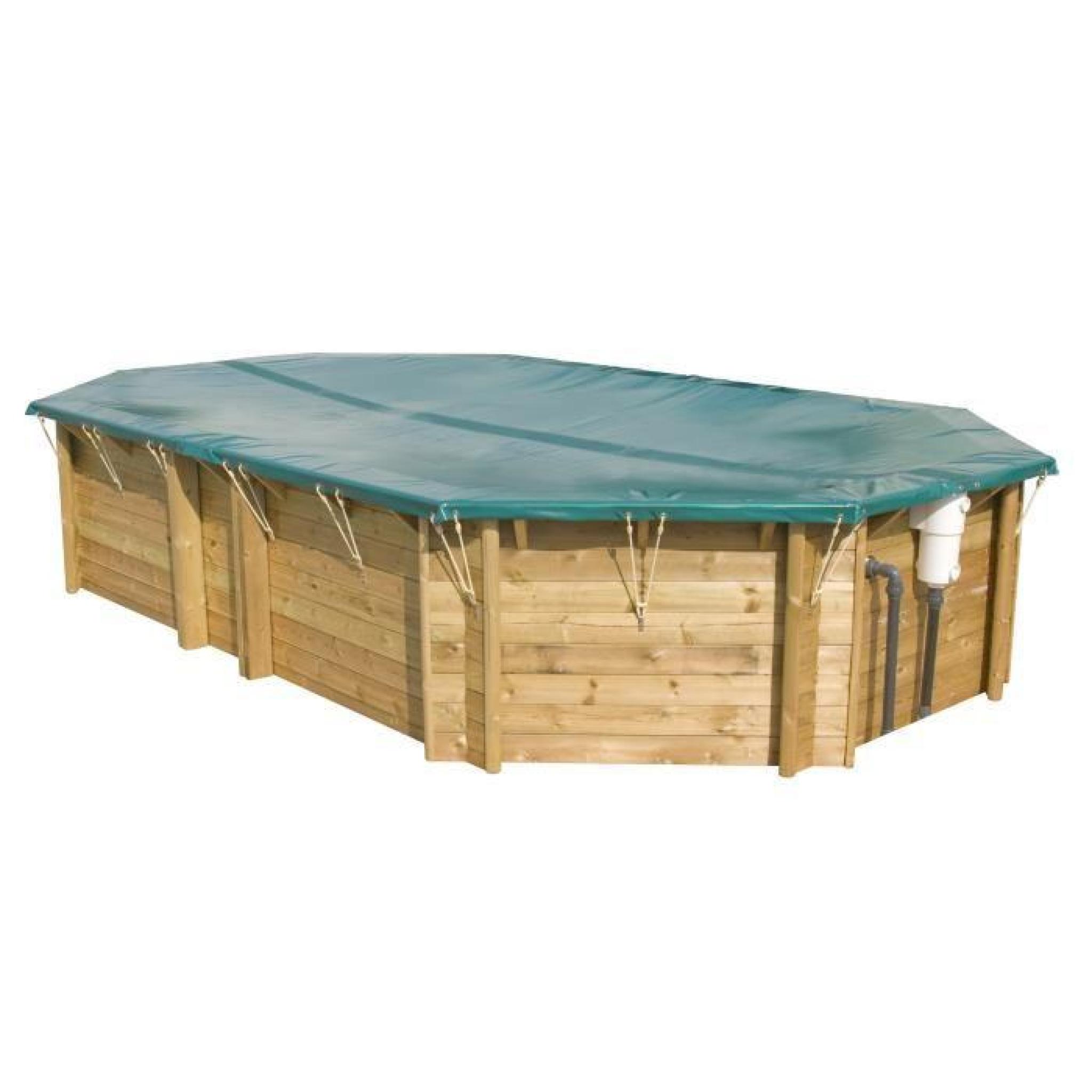 Couverture hiver sécurité pour piscine bois +540